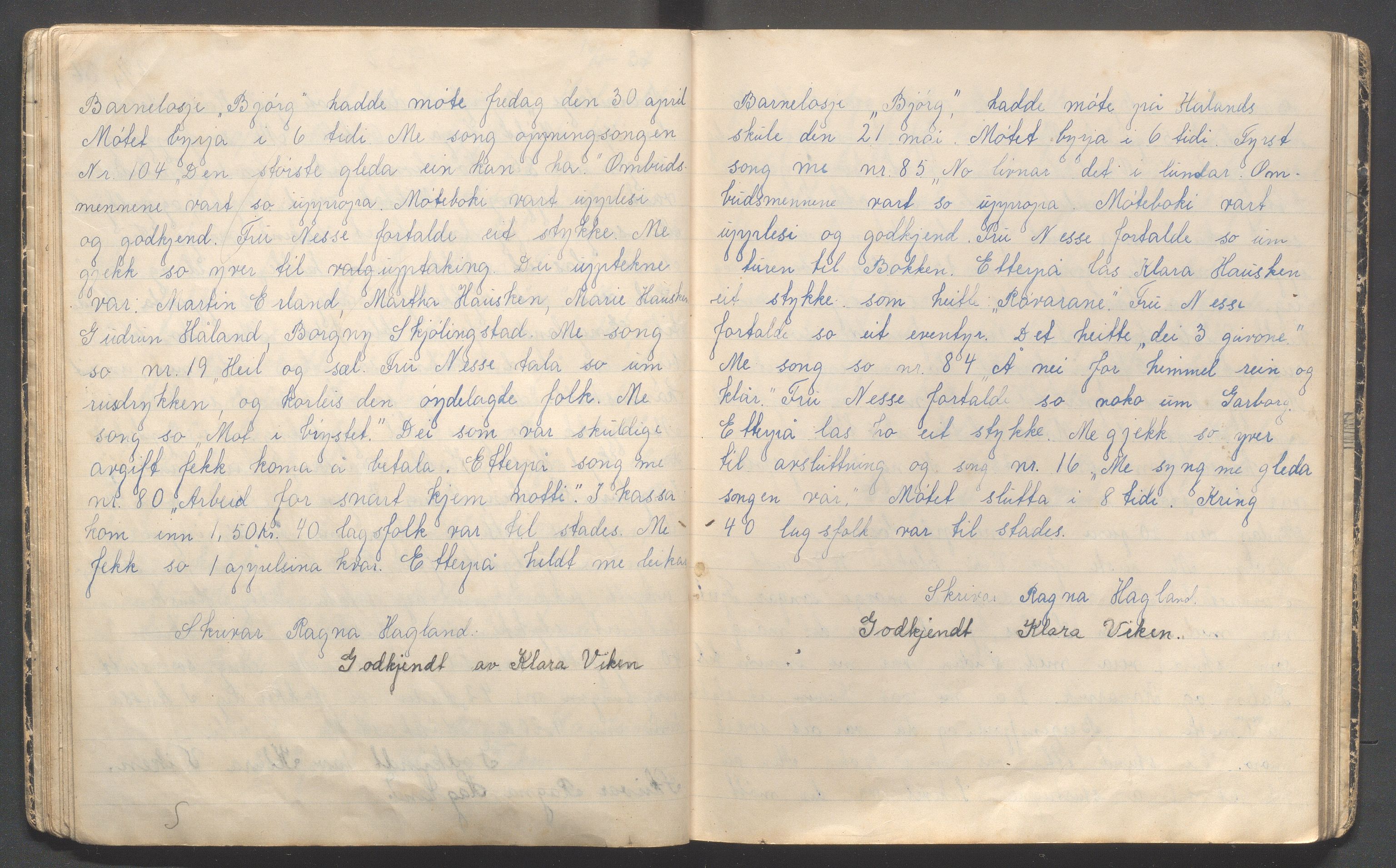 Karmøy kommune - PA 5, IOGT barnelosje «Bjørg» nr. 413 (Torvastad), IKAR/A-12/A/L0001: Møtebok for barnelosje "Bjørg" nr. 713, 1935-1946, p. 13