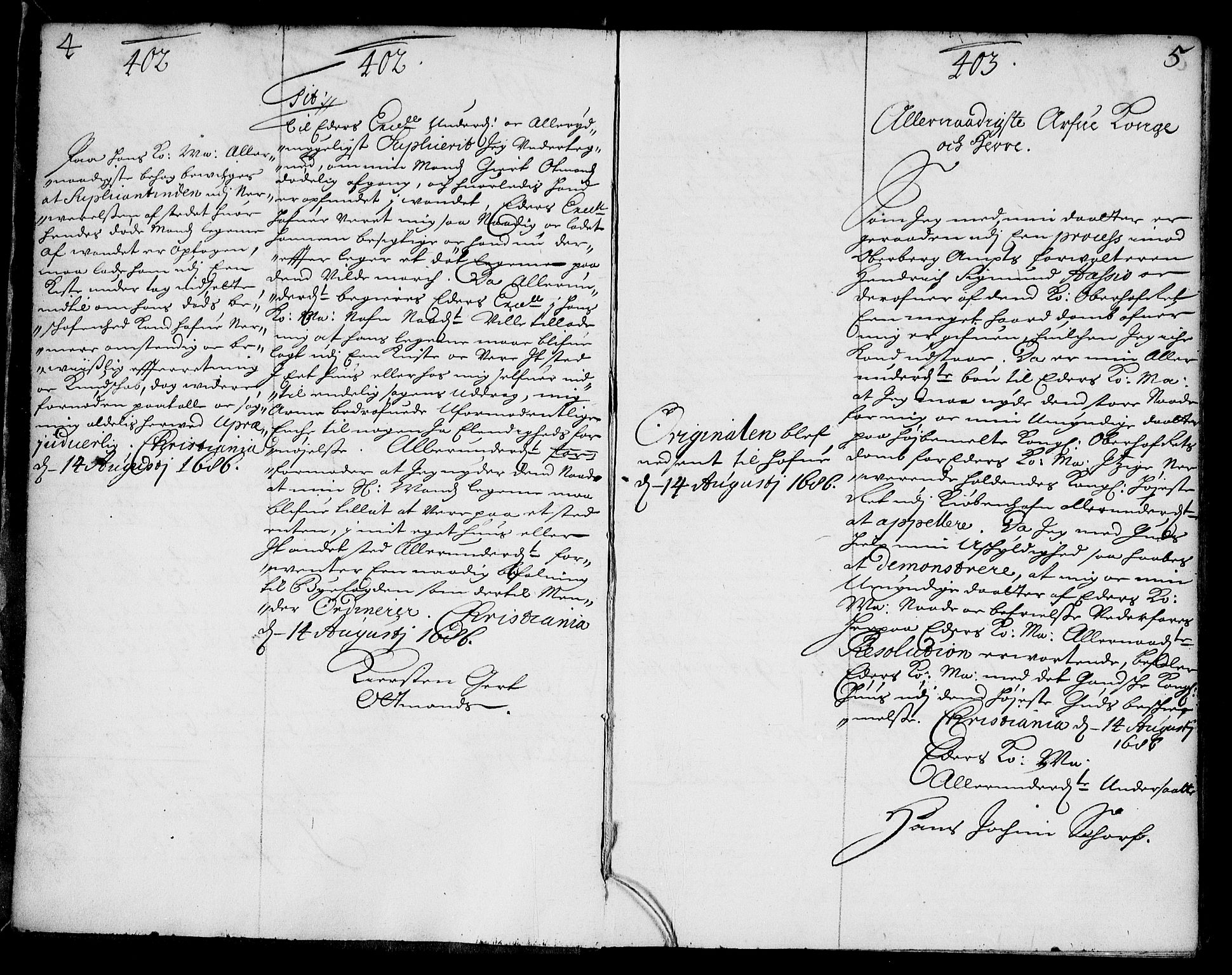 Stattholderembetet 1572-1771, RA/EA-2870/Ae/L0003: Supplikasjons- og resolusjonsprotokoll, 1686-1687, p. 4-5