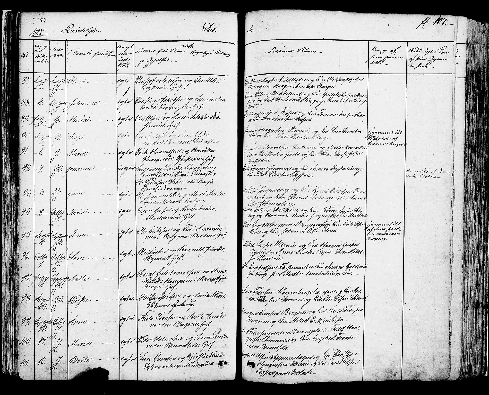 Ringsaker prestekontor, SAH/PREST-014/K/Ka/L0007: Parish register (official) no. 7A, 1826-1837, p. 107