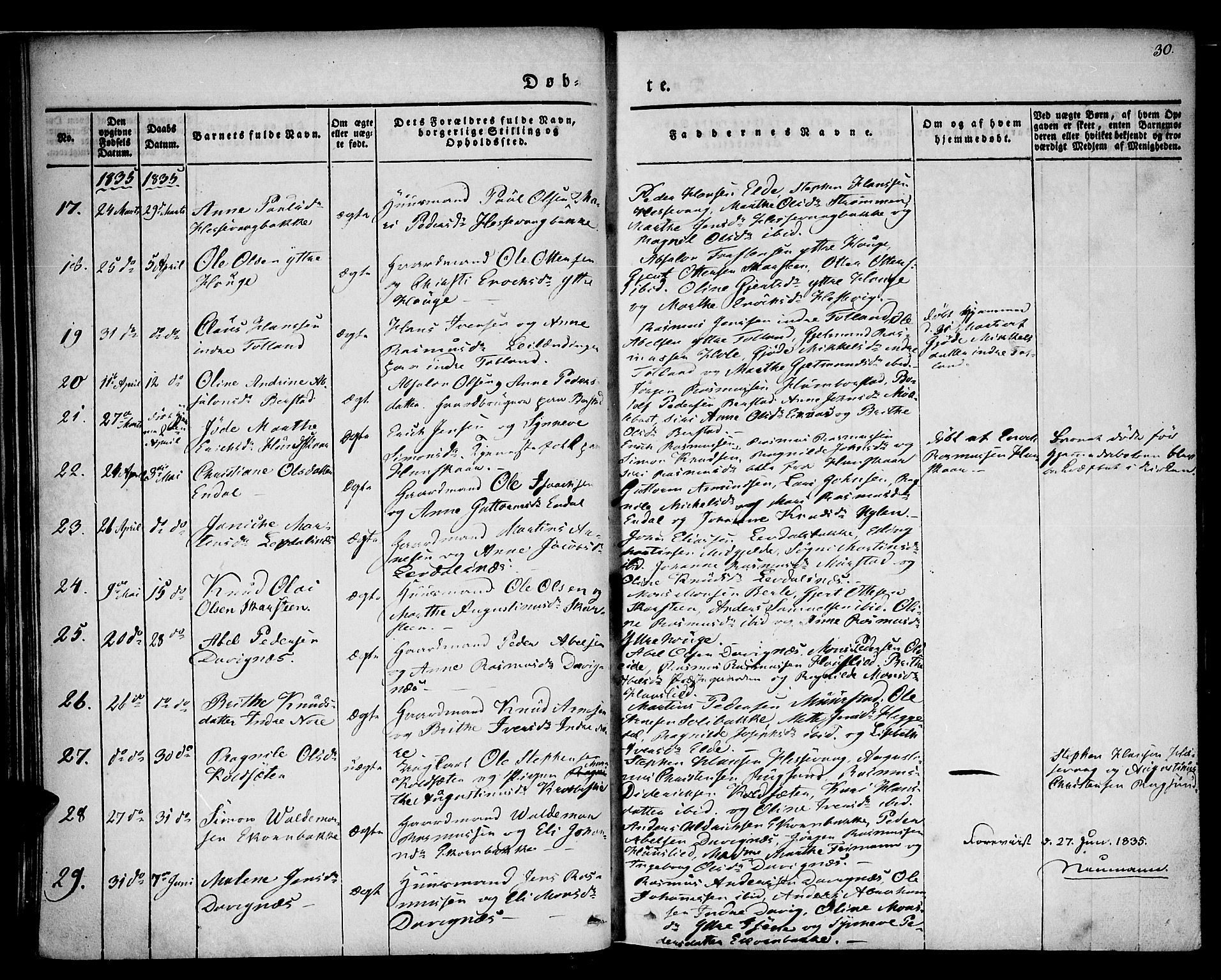 Davik sokneprestembete, AV/SAB-A-79701/H/Haa/Haaa/L0004: Parish register (official) no. A 4, 1830-1849, p. 30