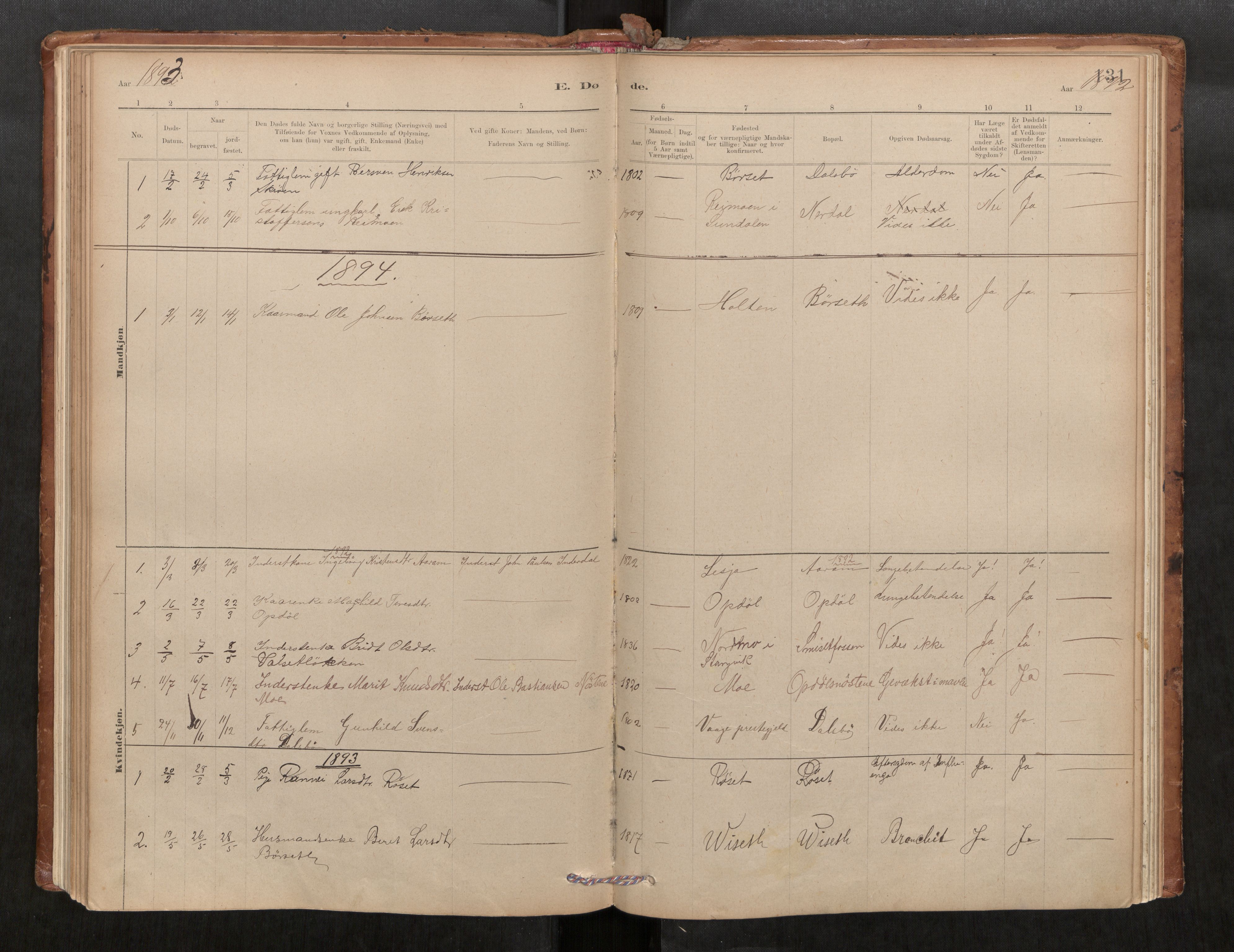 Parish register (official) no. 1, 1886-1908, p. 131