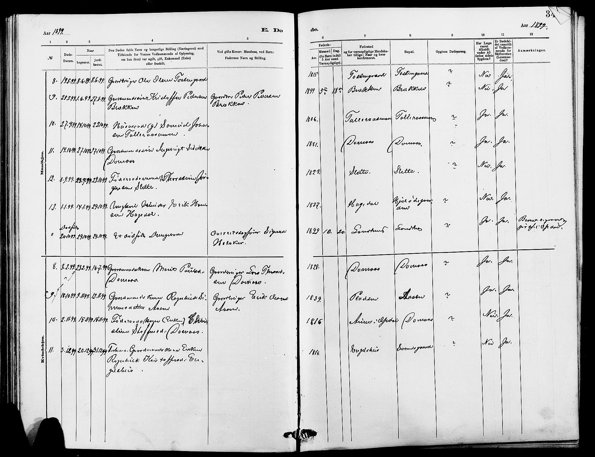 Dovre prestekontor, SAH/PREST-066/H/Ha/Hab/L0002: Parish register (copy) no. 2, 1881-1907, p. 349