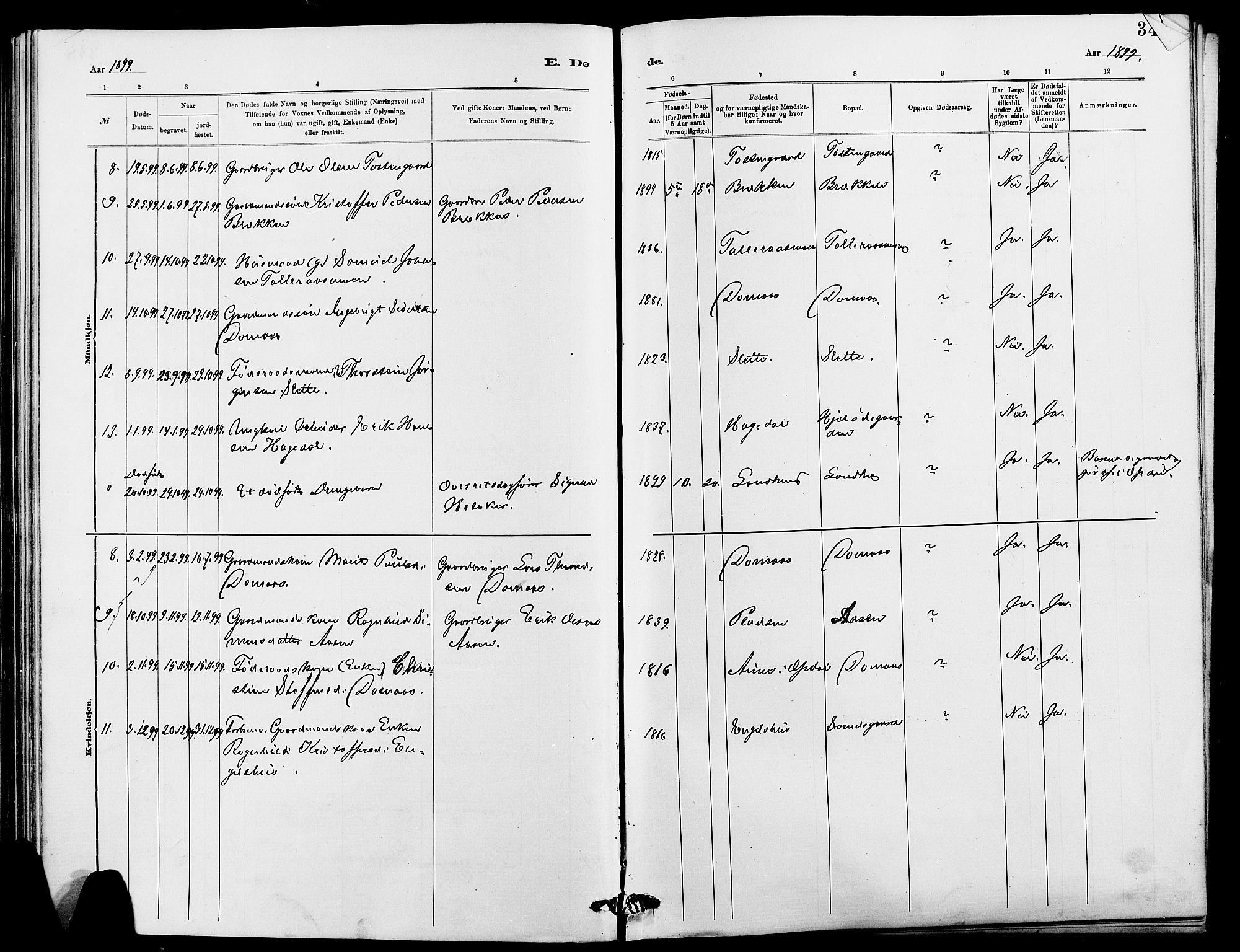 Dovre prestekontor, AV/SAH-PREST-066/H/Ha/Hab/L0002: Parish register (copy) no. 2, 1881-1907, p. 349