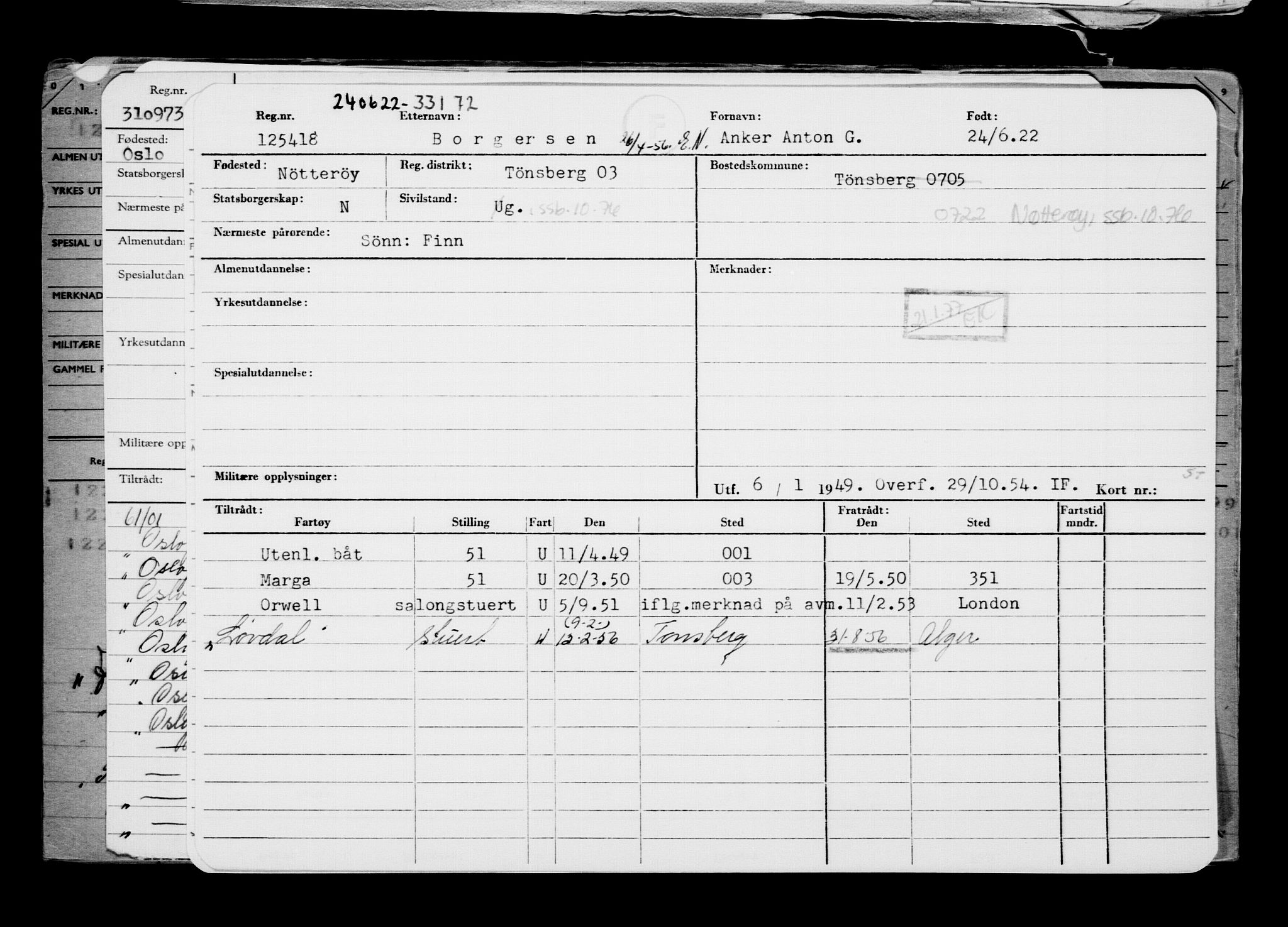 Direktoratet for sjømenn, AV/RA-S-3545/G/Gb/L0208: Hovedkort, 1922, p. 3