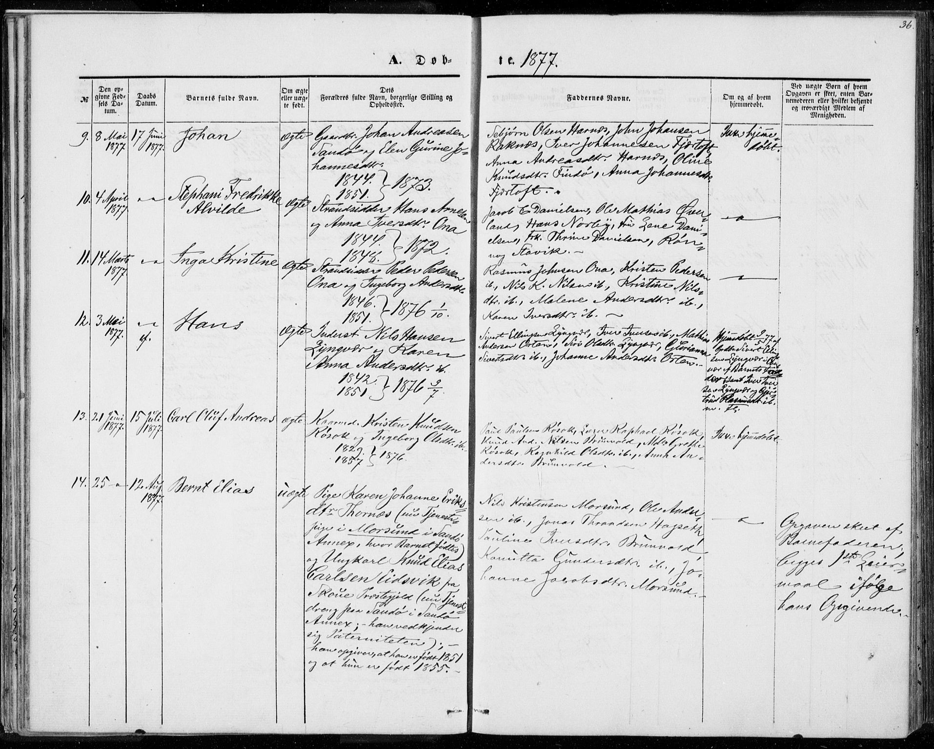 Ministerialprotokoller, klokkerbøker og fødselsregistre - Møre og Romsdal, AV/SAT-A-1454/561/L0728: Parish register (official) no. 561A02, 1858-1878, p. 36