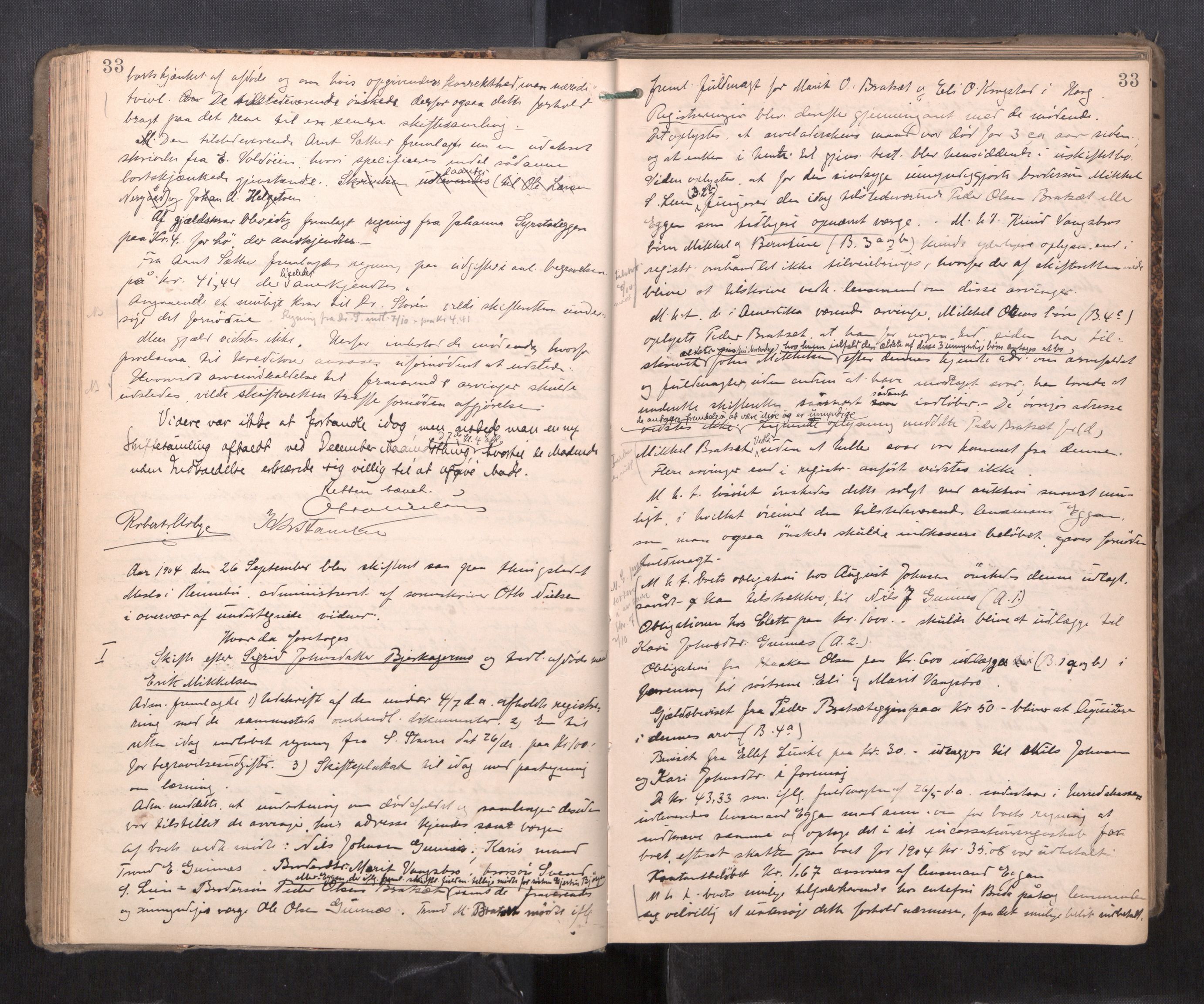 Orkdal sorenskriveri, AV/SAT-A-4169/1/3/3B/L0011: Skiftebehandlingsprotokoll, 1902-1914, p. 33