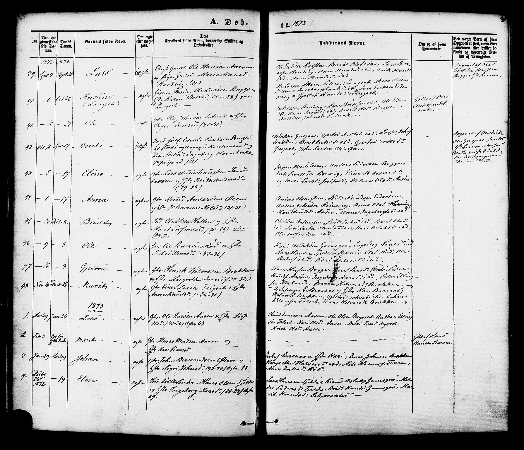 Ministerialprotokoller, klokkerbøker og fødselsregistre - Møre og Romsdal, AV/SAT-A-1454/551/L0625: Parish register (official) no. 551A05, 1846-1879, p. 81