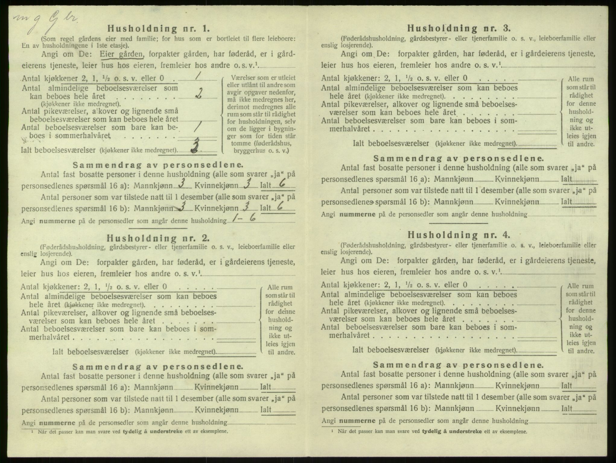 SAB, 1920 census for Modalen, 1920, p. 201