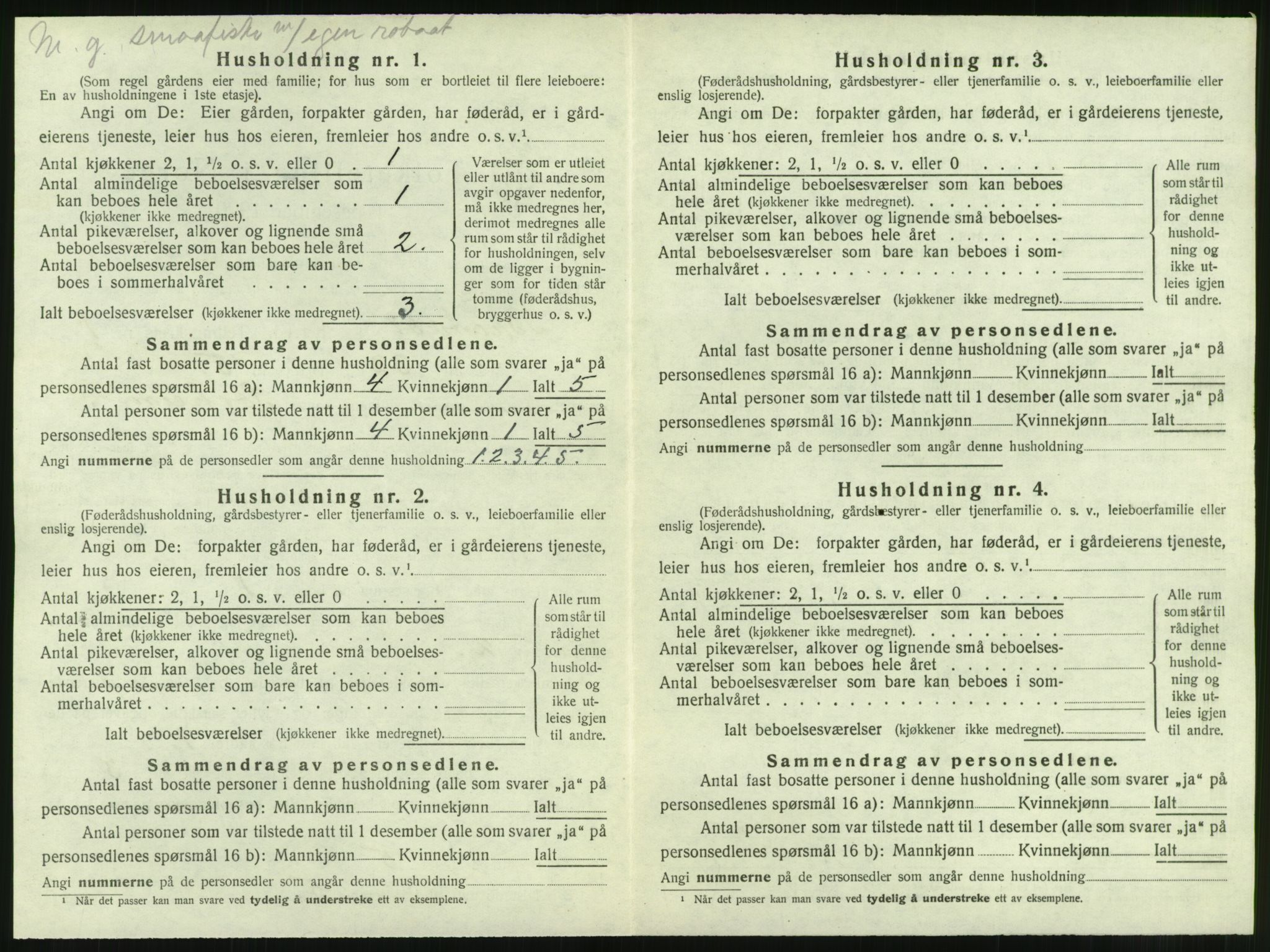 SAT, 1920 census for Brattvær, 1920, p. 57