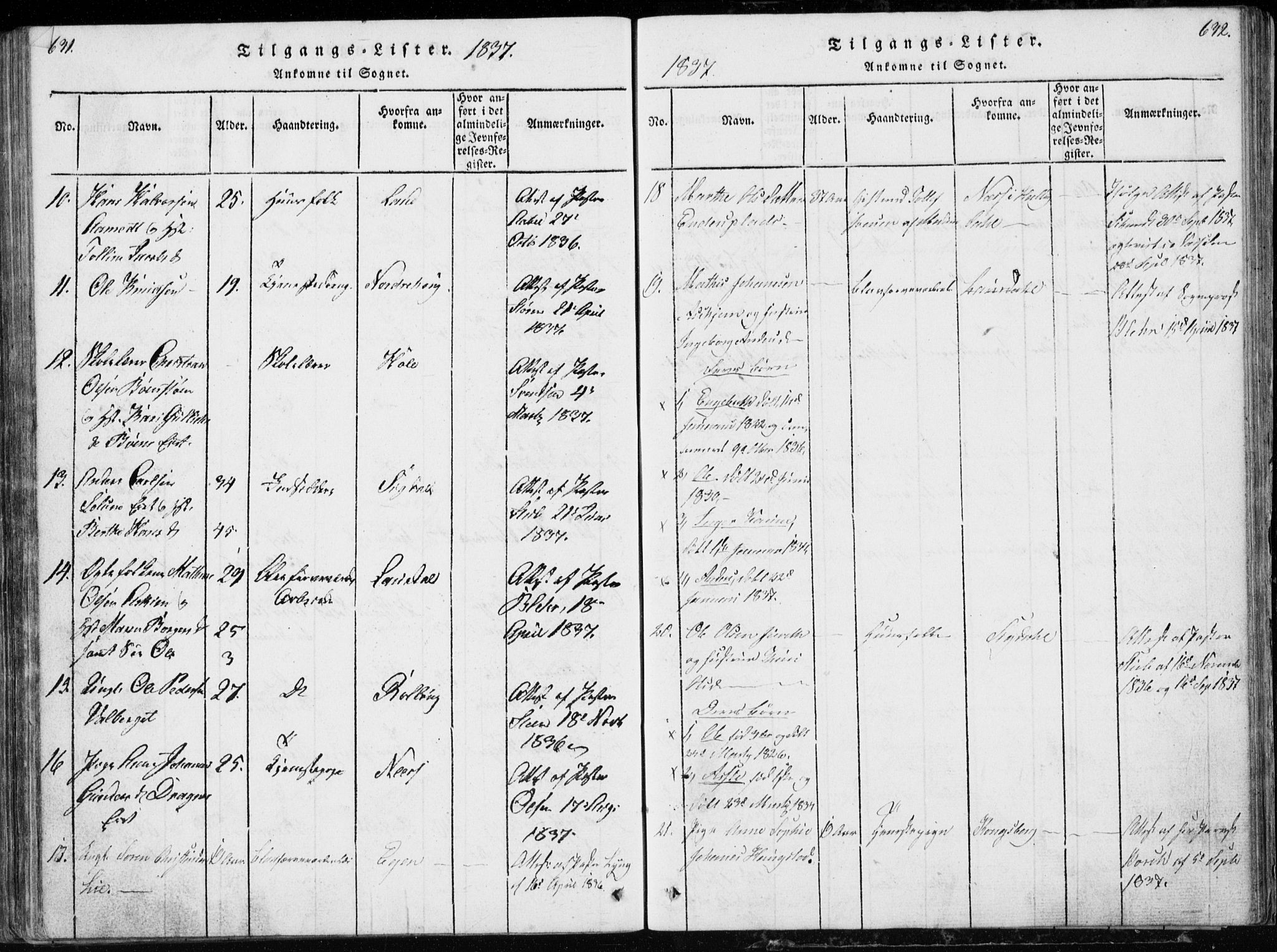 Modum kirkebøker, SAKO/A-234/G/Ga/L0002: Parish register (copy) no. I 2, 1824-1832, p. 631-632