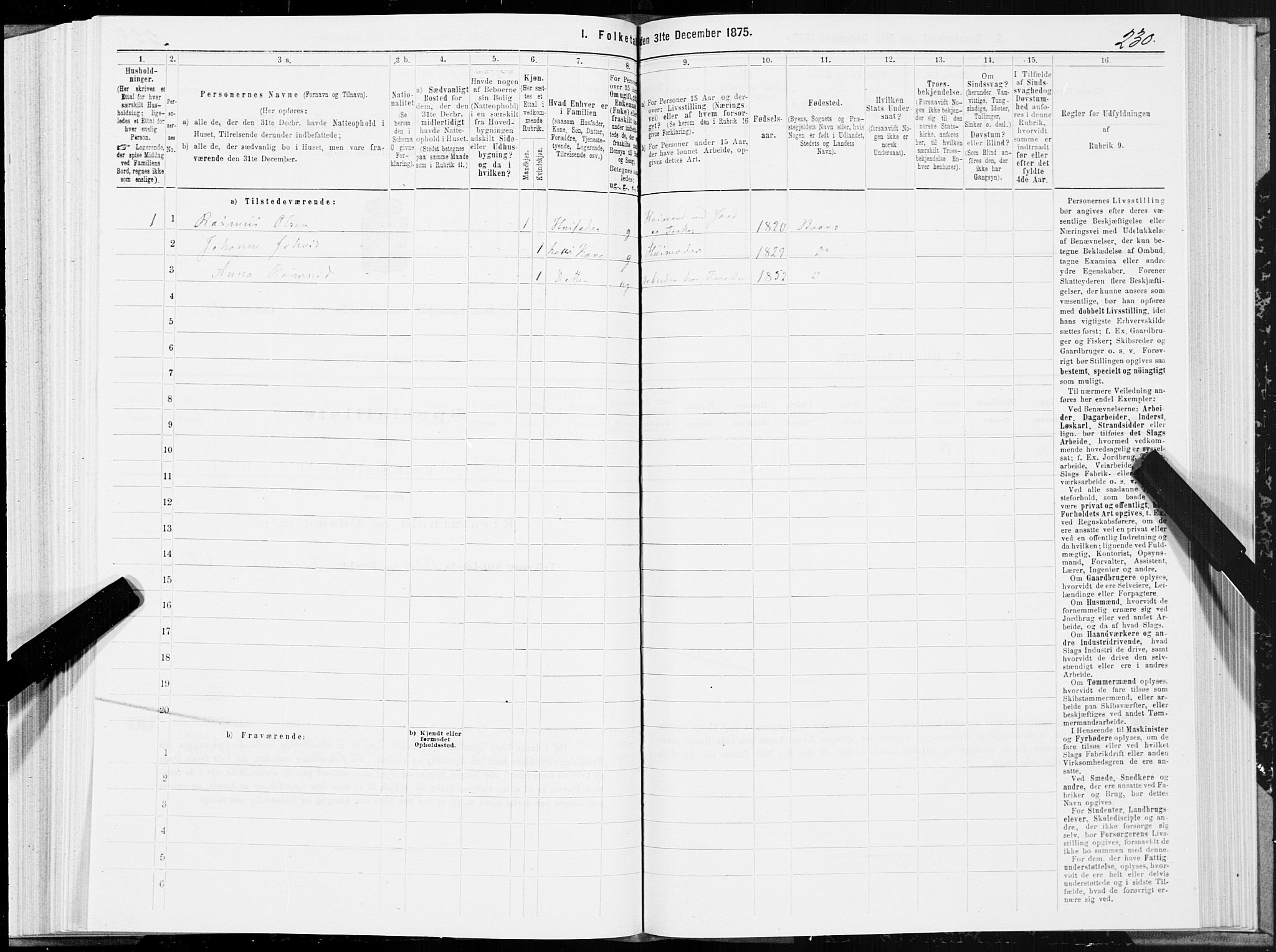 SAT, 1875 census for 1814P Brønnøy, 1875, p. 3230