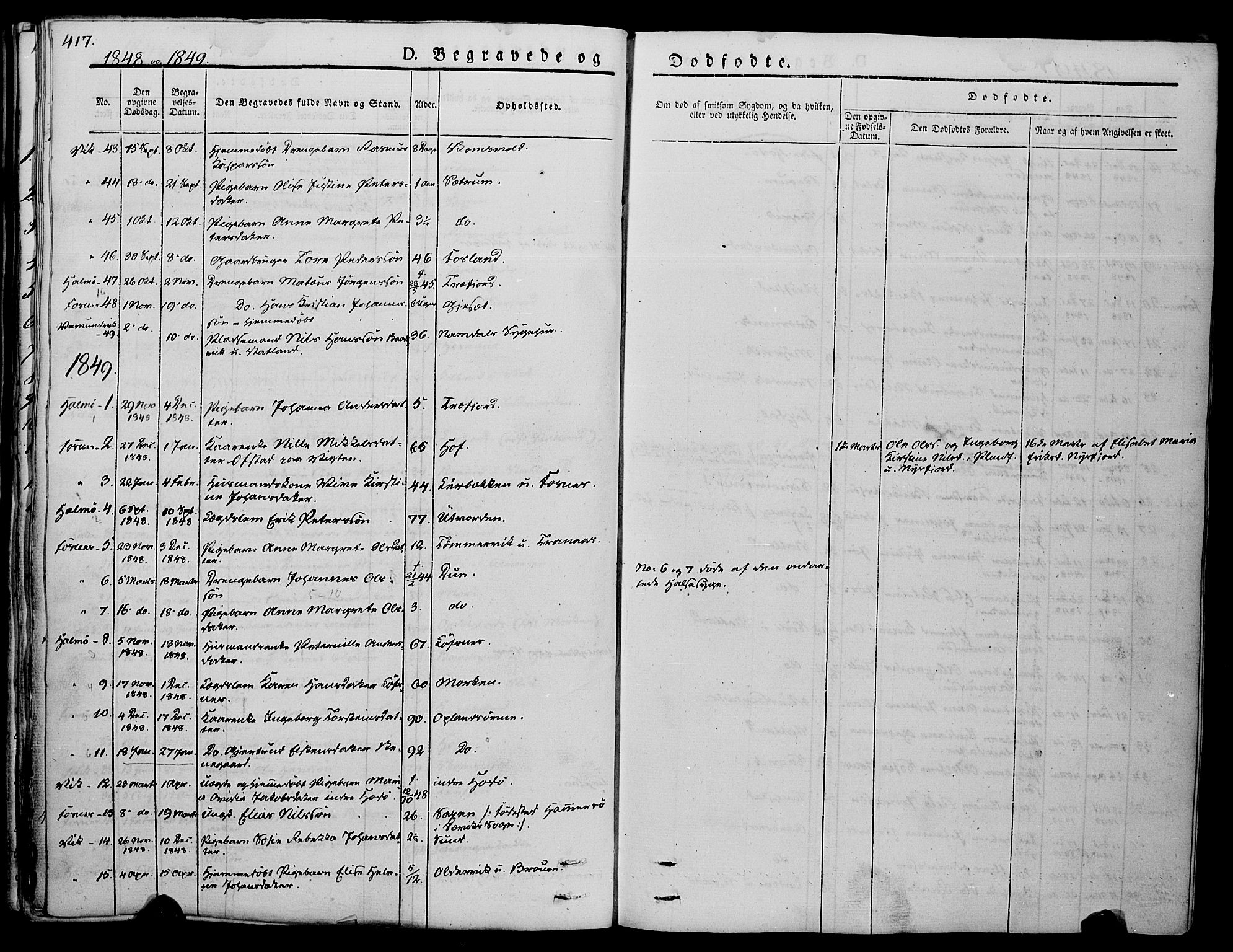 Ministerialprotokoller, klokkerbøker og fødselsregistre - Nord-Trøndelag, SAT/A-1458/773/L0614: Parish register (official) no. 773A05, 1831-1856, p. 417