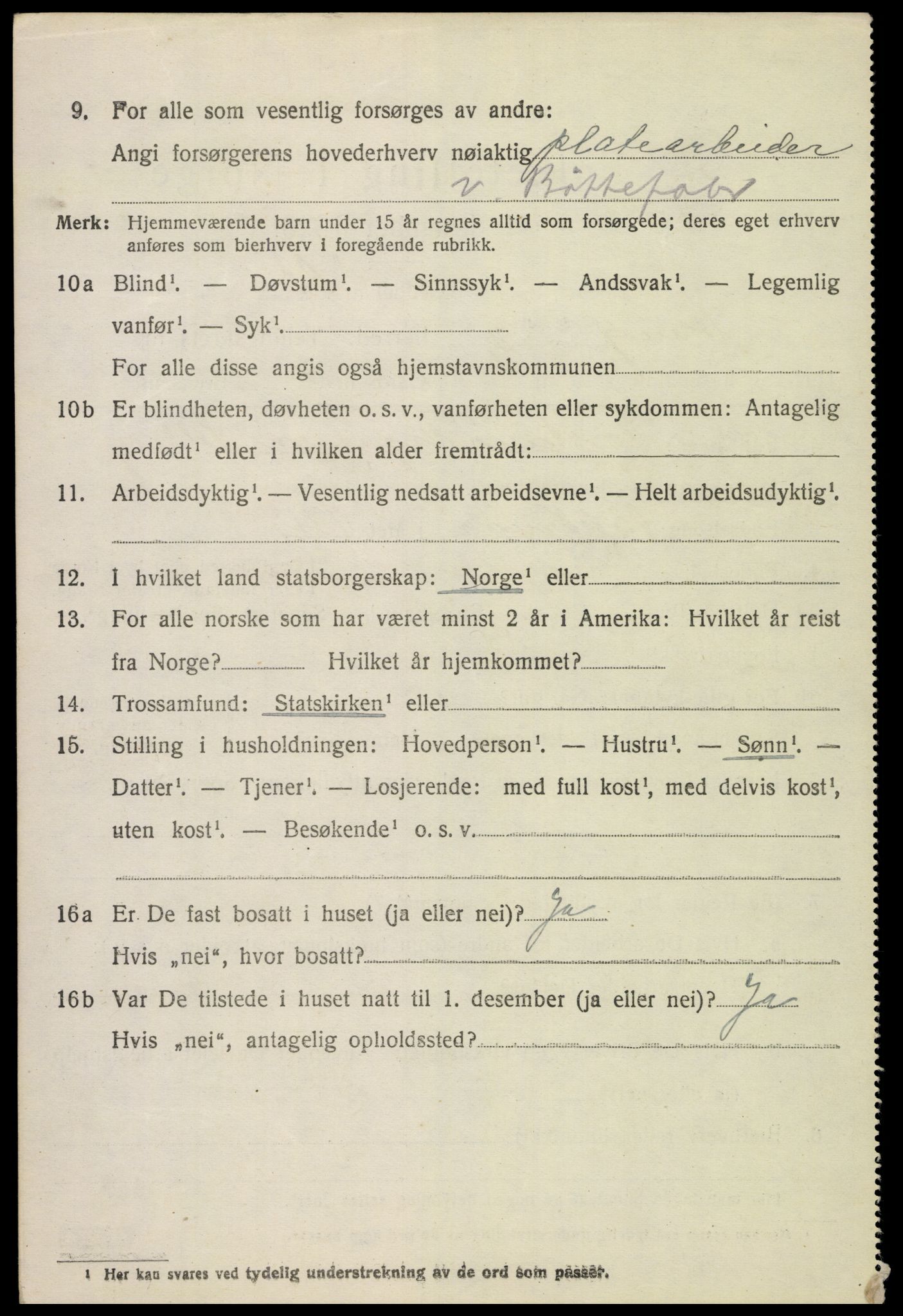 SAH, 1920 census for Vang (Hedmark), 1920, p. 6002