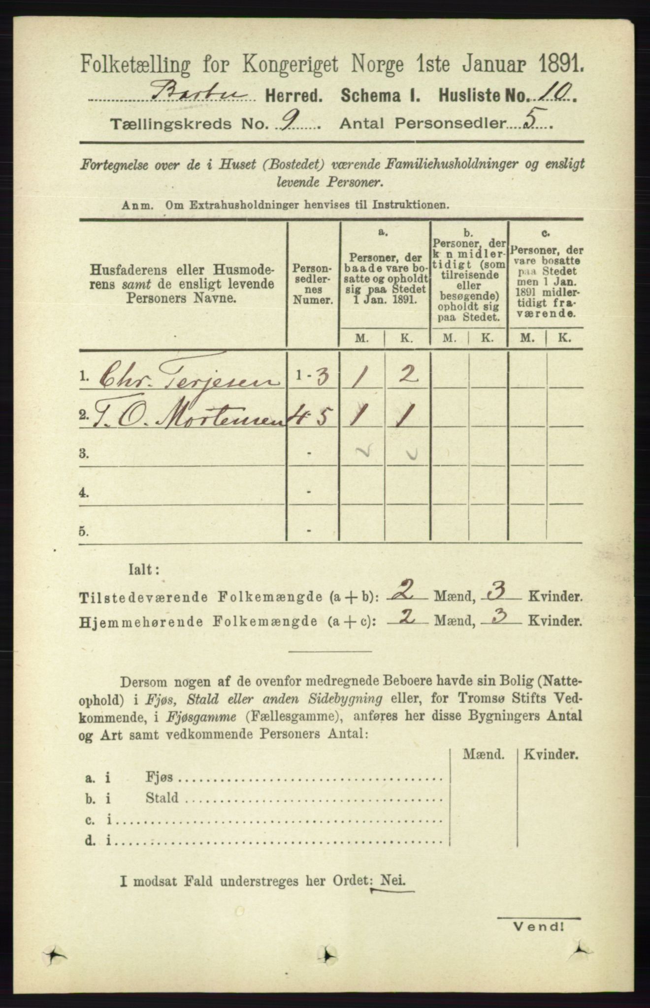 RA, 1891 census for 0990 Barbu, 1891, p. 7078