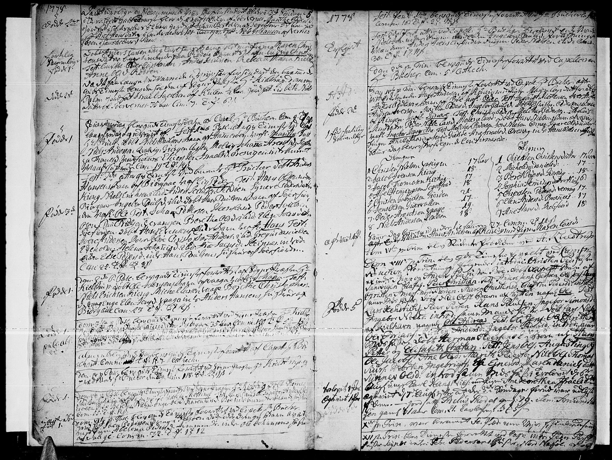Ministerialprotokoller, klokkerbøker og fødselsregistre - Nordland, AV/SAT-A-1459/841/L0591: Parish register (official) no. 841A03 /1, 1777-1819, p. 5-6