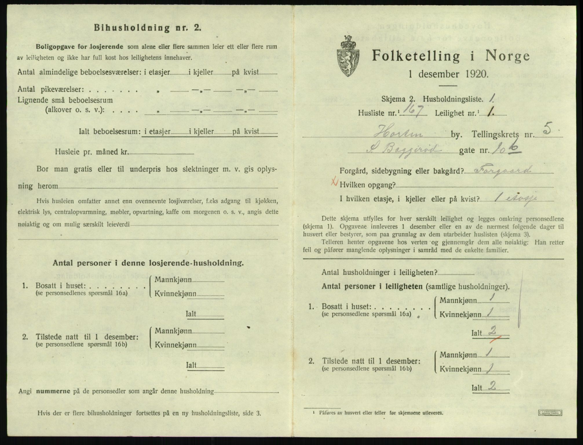 SAKO, 1920 census for Horten, 1920, p. 6239