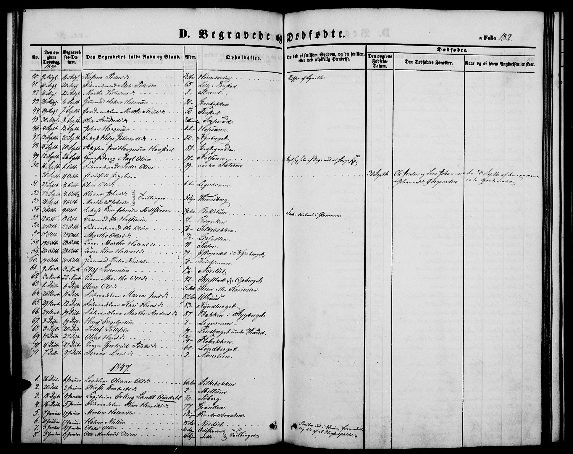 Elverum prestekontor, SAH/PREST-044/H/Ha/Hab/L0002: Parish register (copy) no. 2, 1845-1855, p. 182