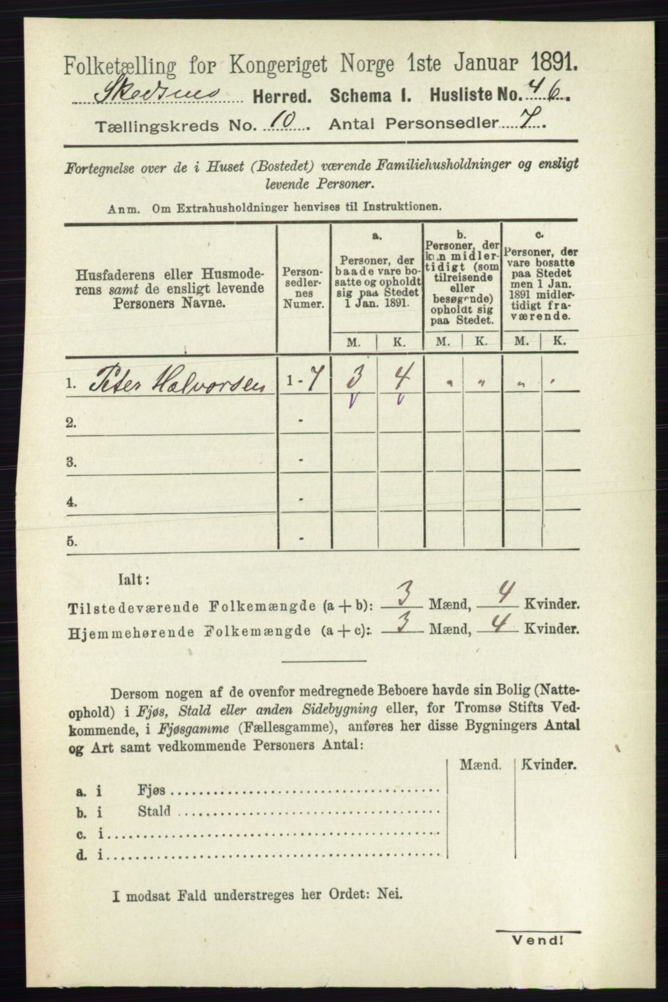 RA, 1891 census for 0231 Skedsmo, 1891, p. 5780