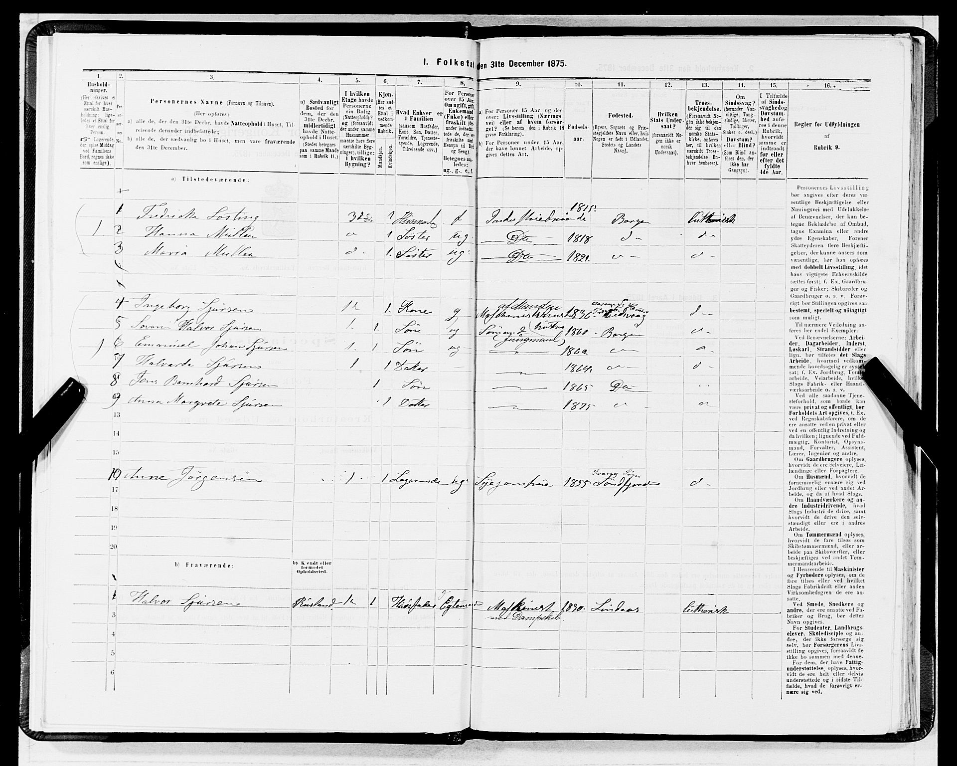 SAB, 1875 census for 1301 Bergen, 1875, p. 4480