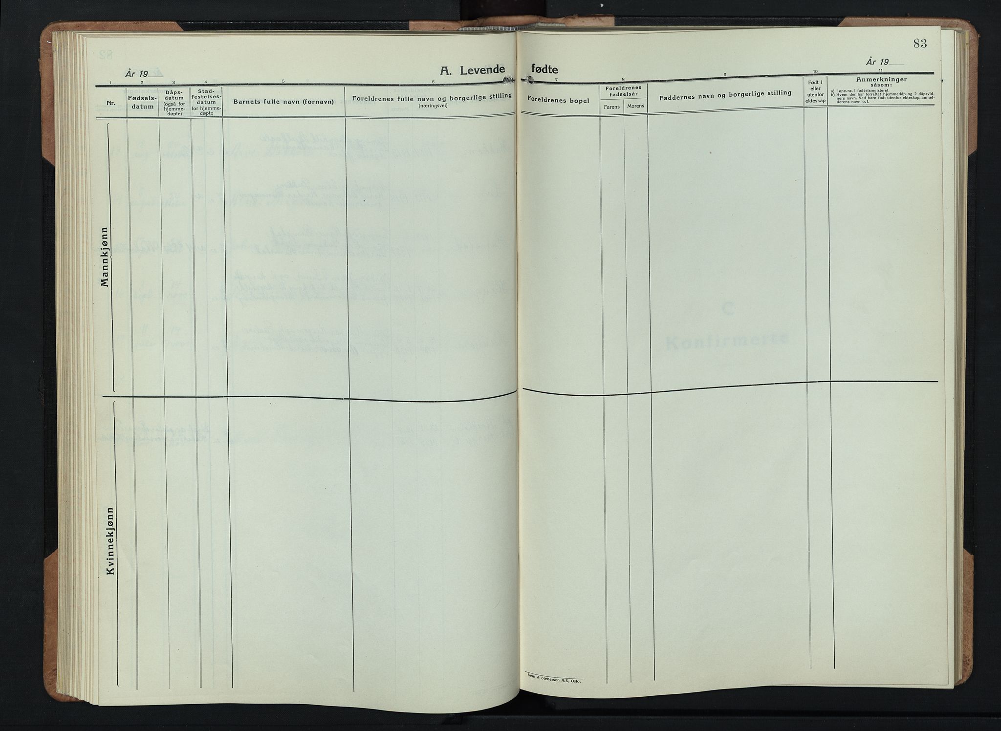 Skjåk prestekontor, SAH/PREST-072/H/Ha/Hab/L0006: Parish register (copy) no. 6, 1933-1954, p. 83