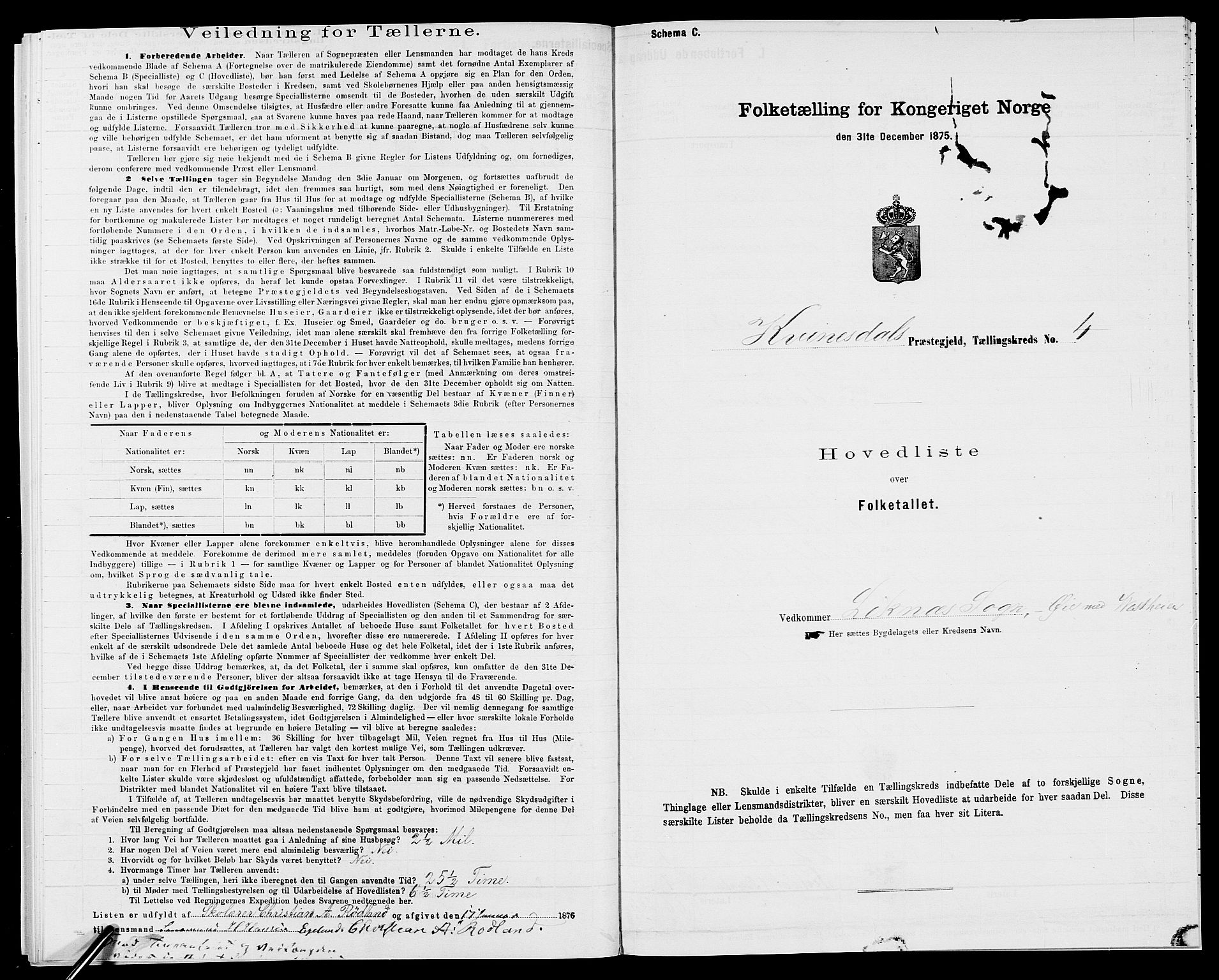 SAK, 1875 census for 1037P Kvinesdal, 1875, p. 59