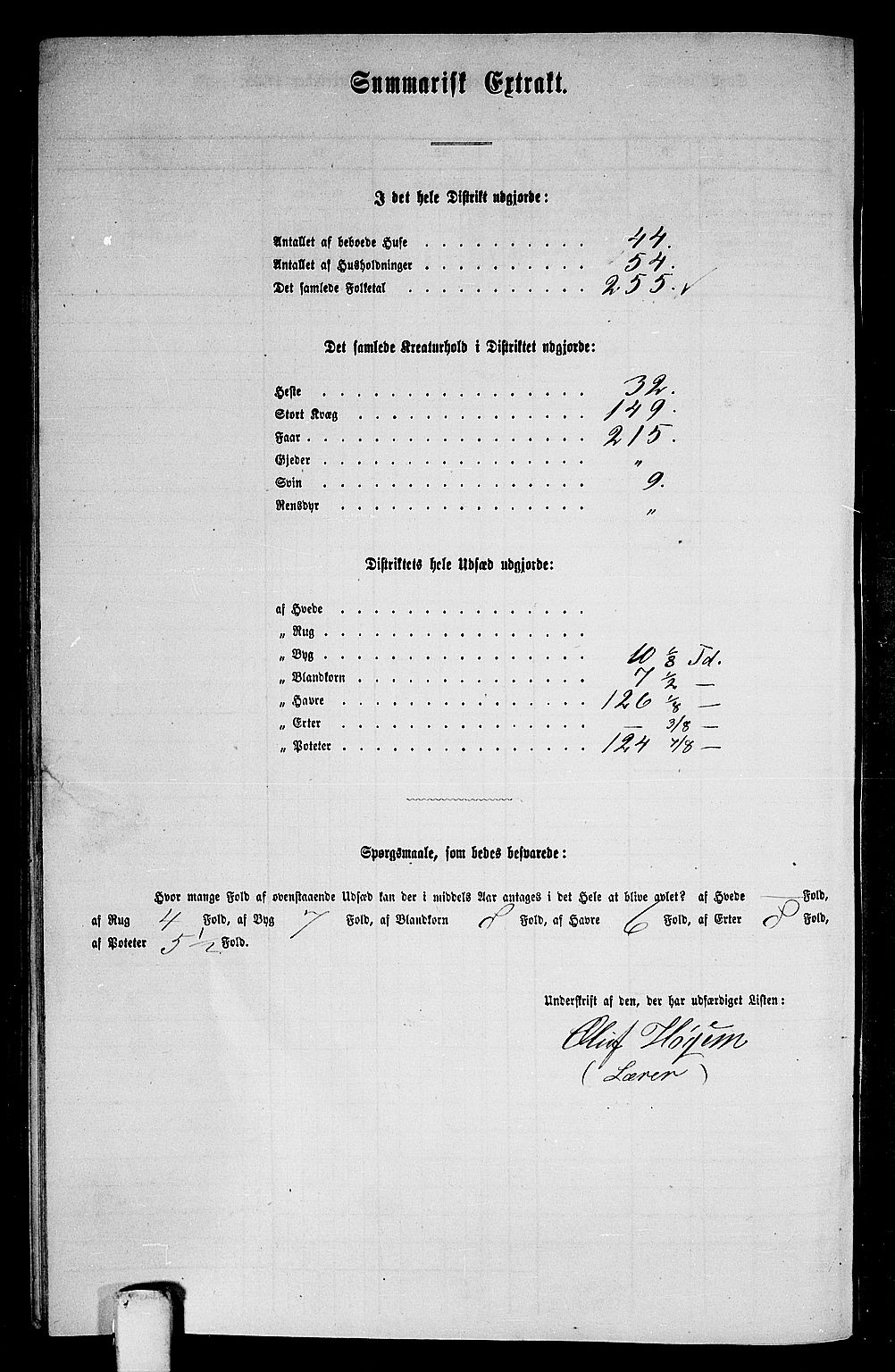 RA, 1865 census for Byneset, 1865, p. 113