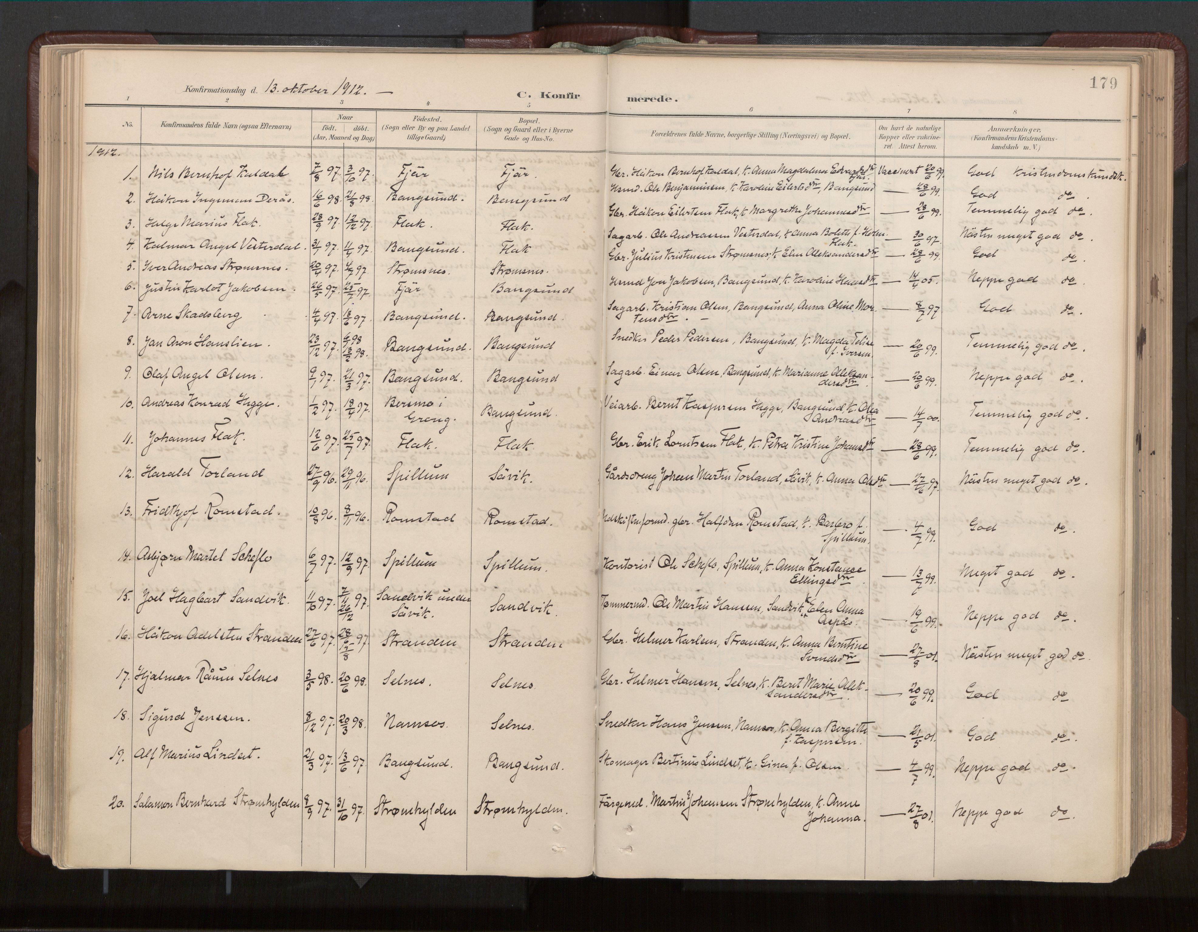 Ministerialprotokoller, klokkerbøker og fødselsregistre - Nord-Trøndelag, SAT/A-1458/770/L0589: Parish register (official) no. 770A03, 1887-1929, p. 179