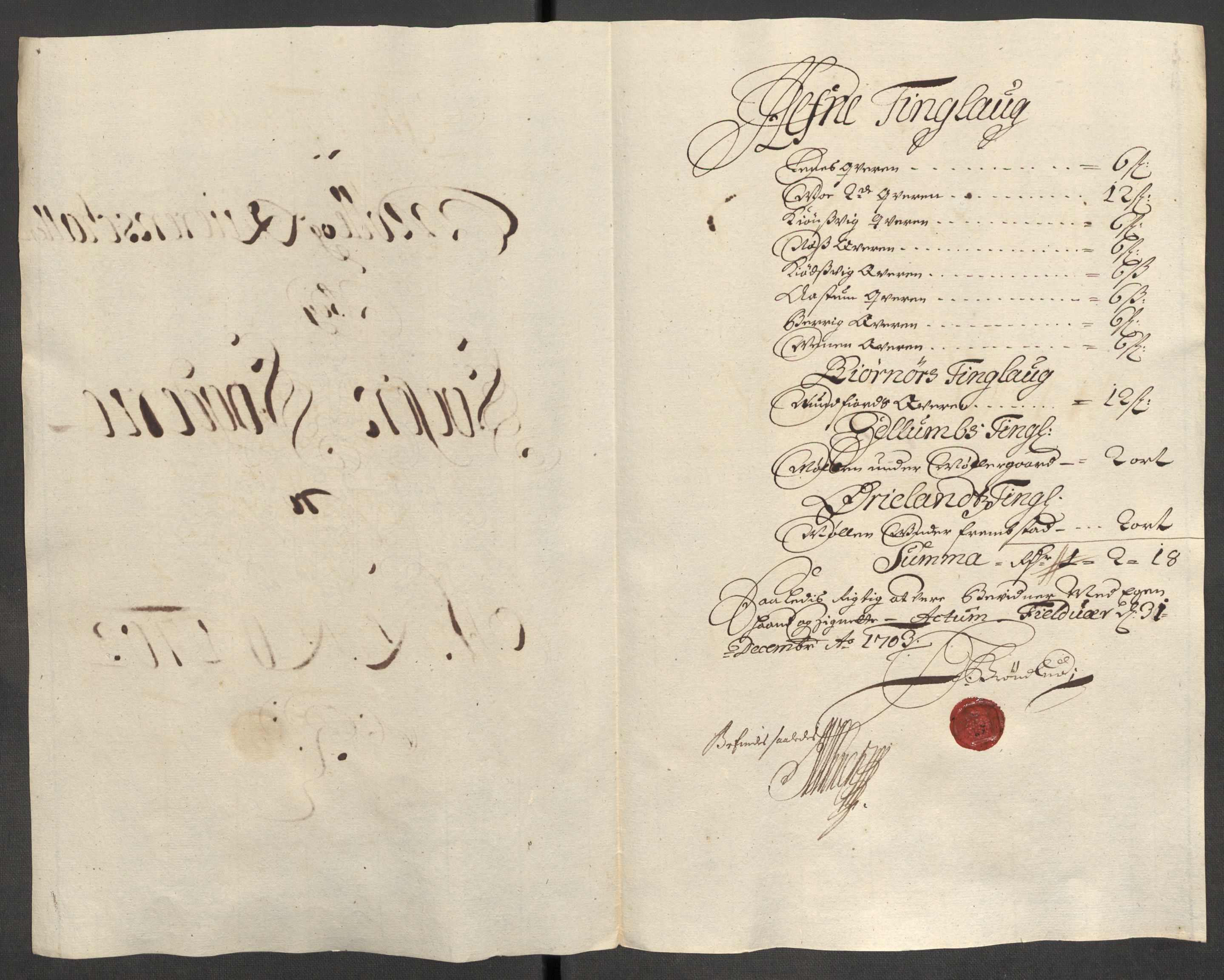 Rentekammeret inntil 1814, Reviderte regnskaper, Fogderegnskap, RA/EA-4092/R57/L3855: Fogderegnskap Fosen, 1702-1703, p. 339
