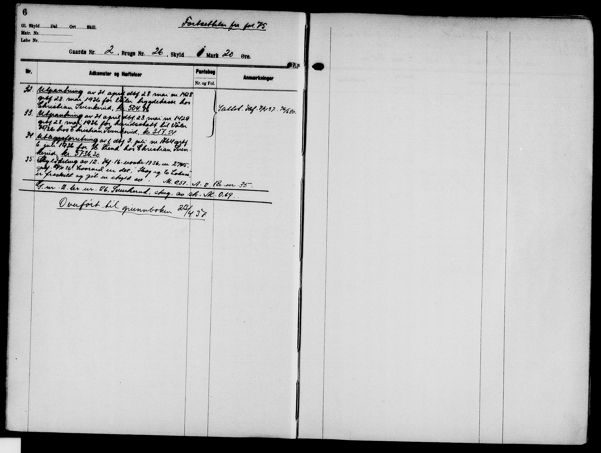 Solør tingrett, AV/SAH-TING-008/H/Ha/Hak/L0001: Mortgage register no. I, 1900-1935, p. 6