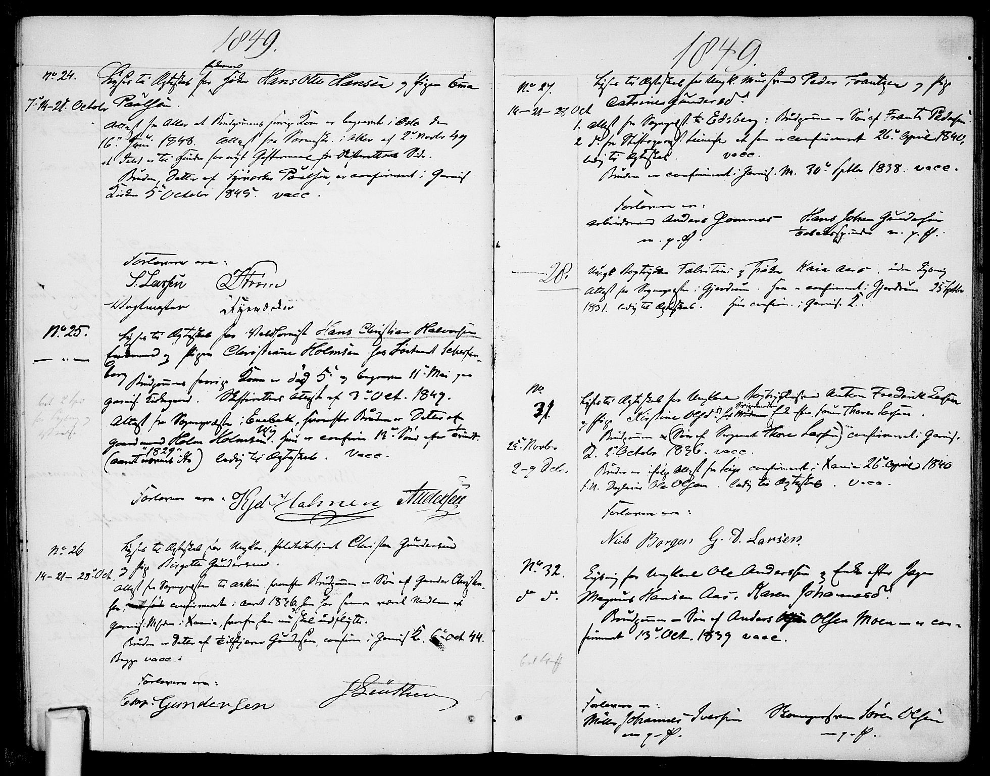 Garnisonsmenigheten Kirkebøker, SAO/A-10846/H/Ha/L0005: Banns register no. I 5, 1844-1856