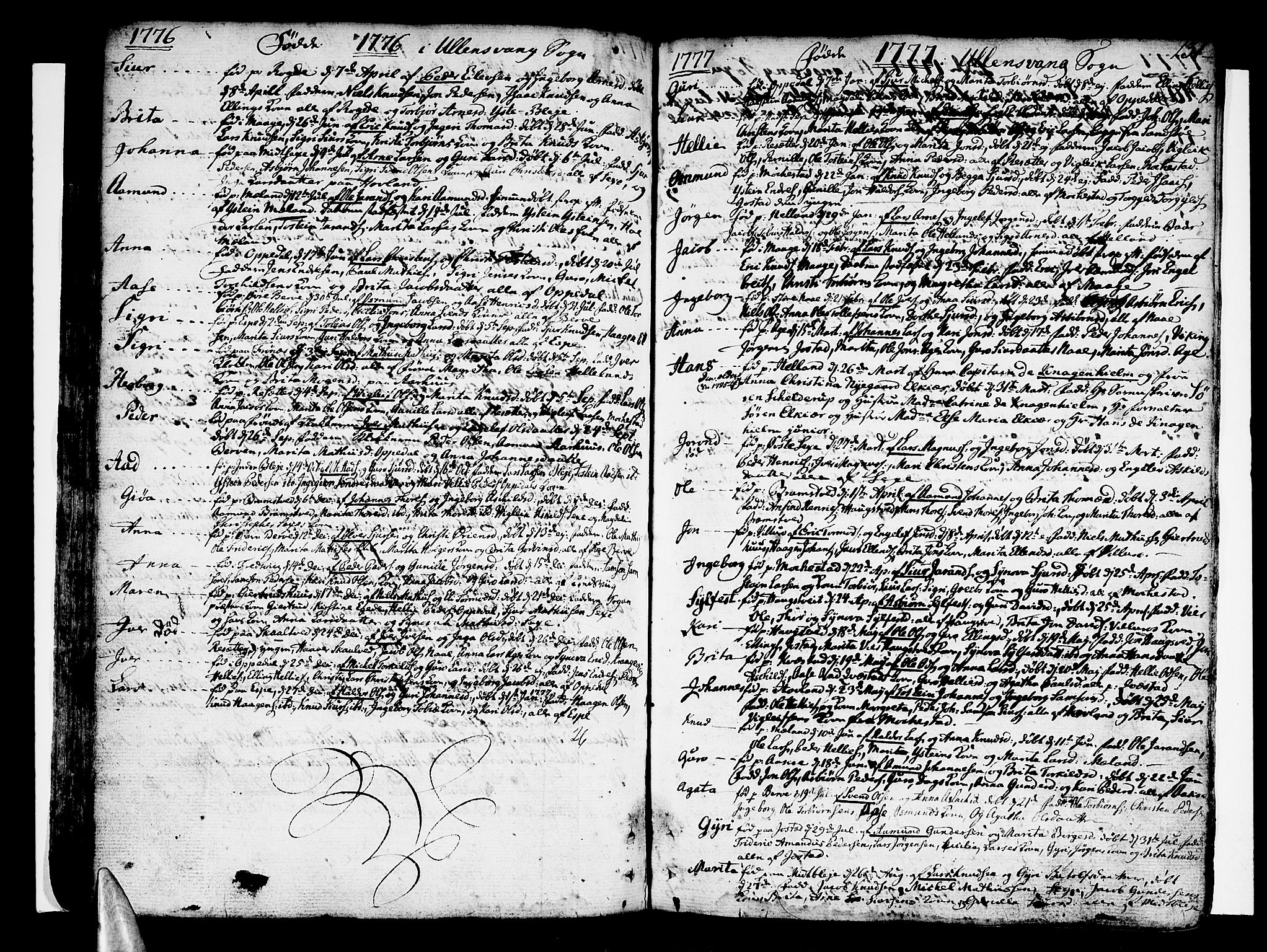 Ullensvang sokneprestembete, AV/SAB-A-78701/H/Haa: Parish register (official) no. A 6 /1, 1758-1788, p. 131