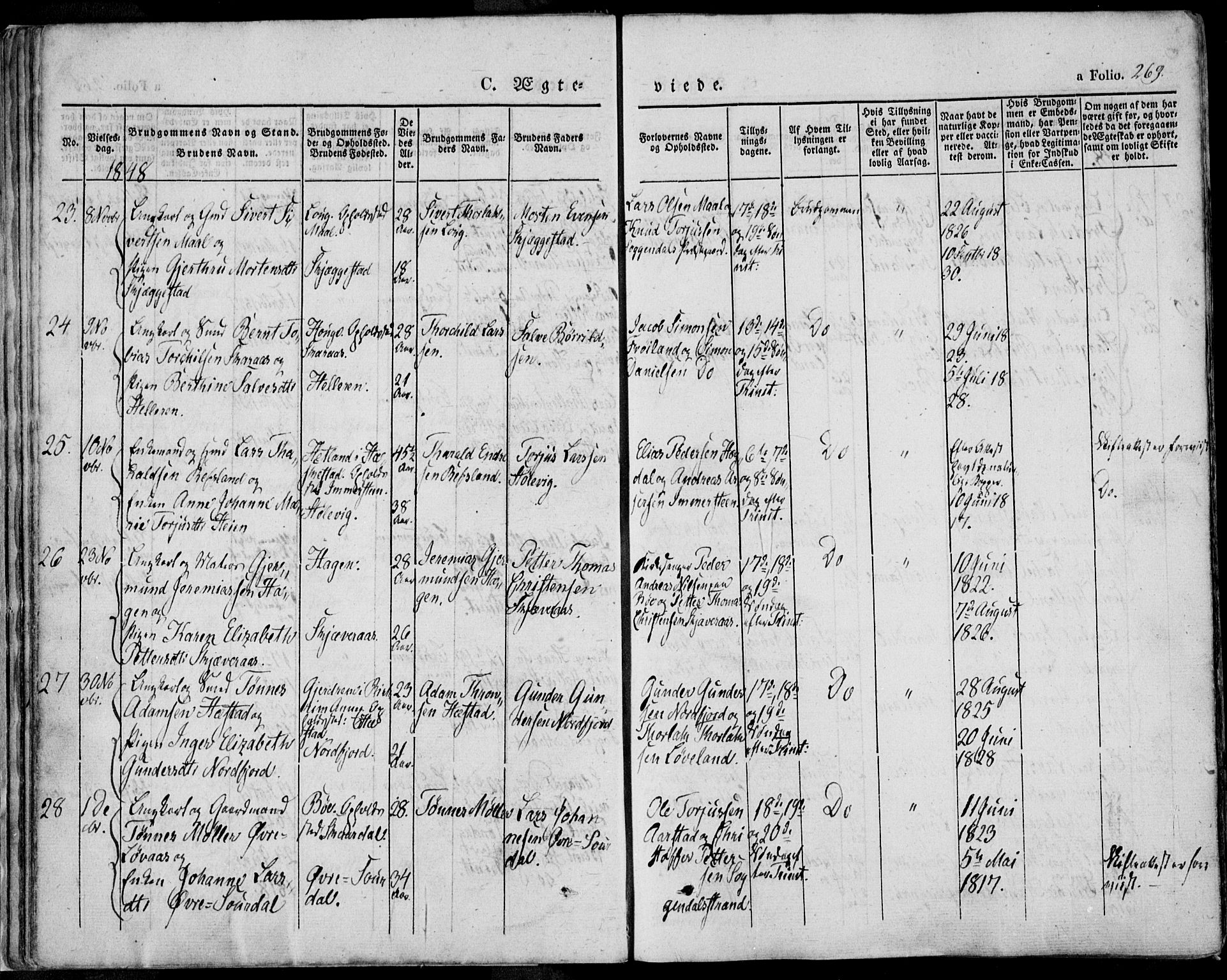 Sokndal sokneprestkontor, AV/SAST-A-101808: Parish register (official) no. A 8.2, 1842-1857, p. 269