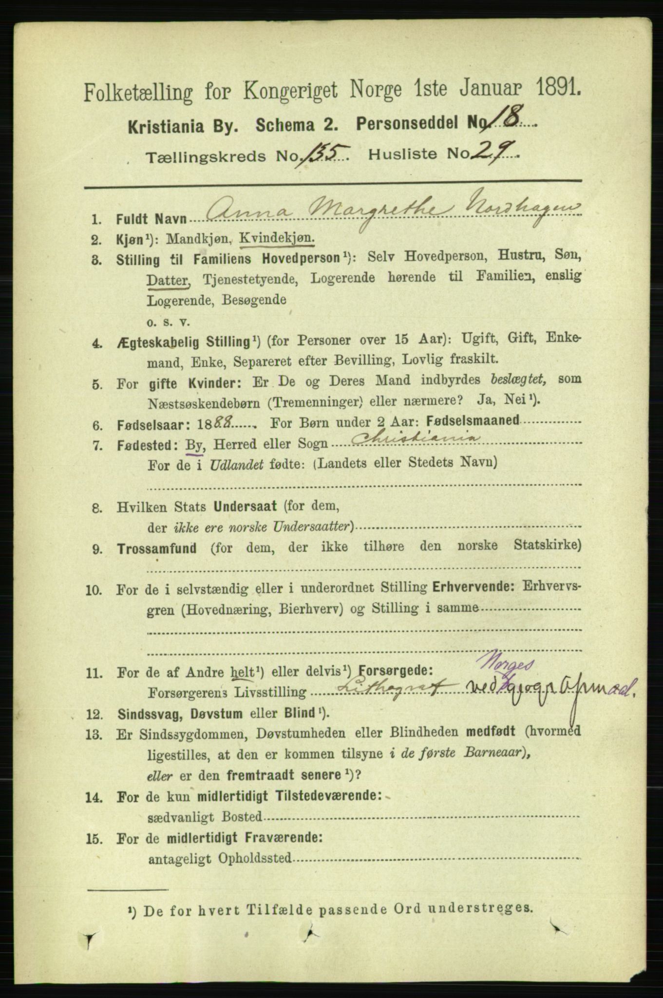 RA, 1891 census for 0301 Kristiania, 1891, p. 74919