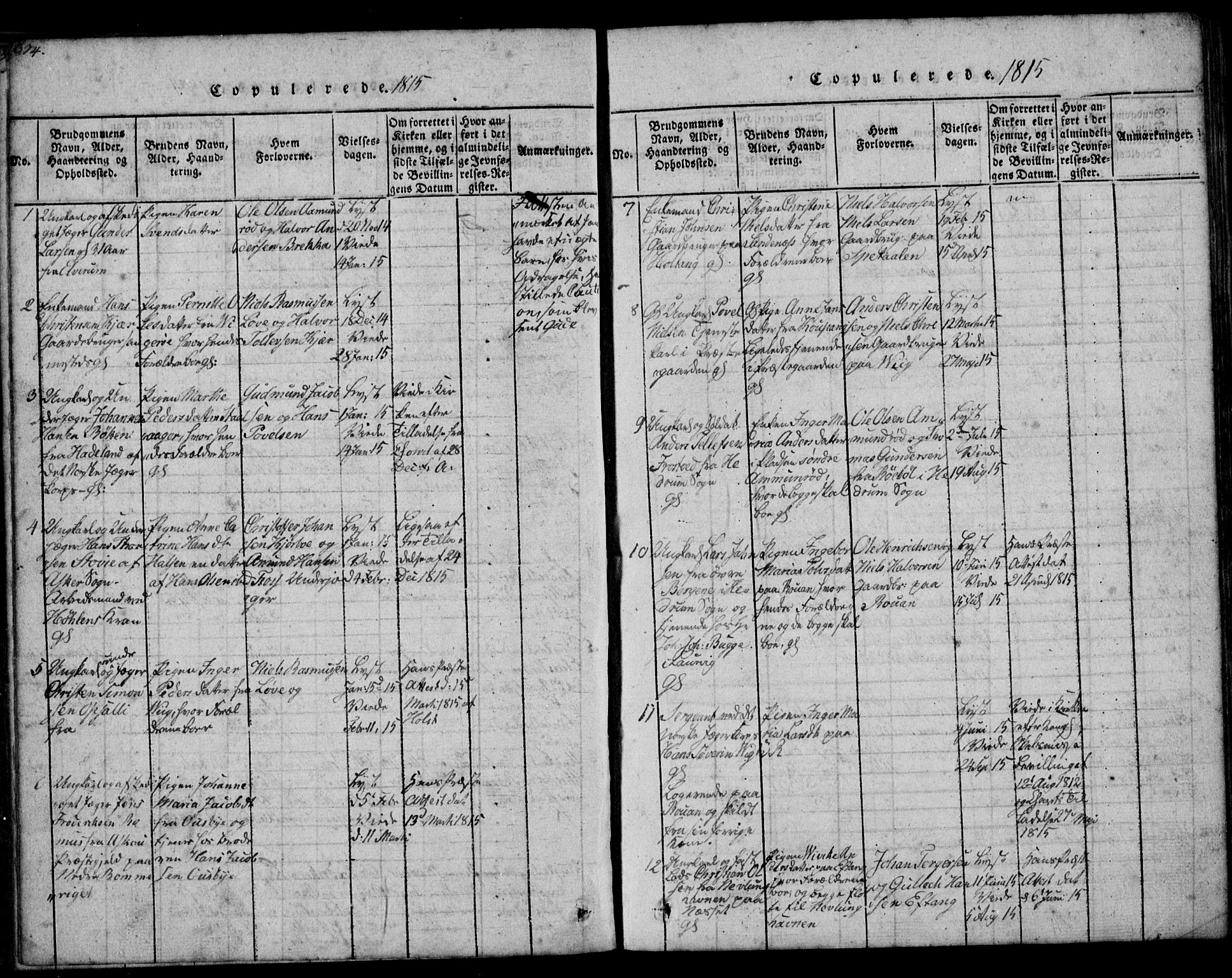 Tjølling kirkebøker, SAKO/A-60/G/Ga/L0001: Parish register (copy) no. 1, 1814-1835, p. 374