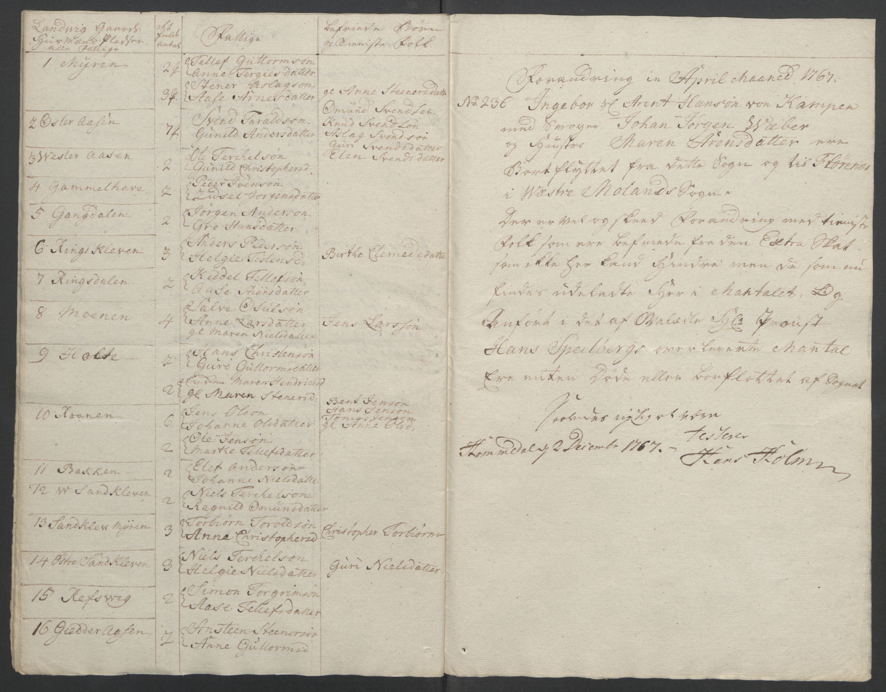 Rentekammeret inntil 1814, Reviderte regnskaper, Fogderegnskap, RA/EA-4092/R39/L2424: Ekstraskatten Nedenes, 1762-1767, p. 295