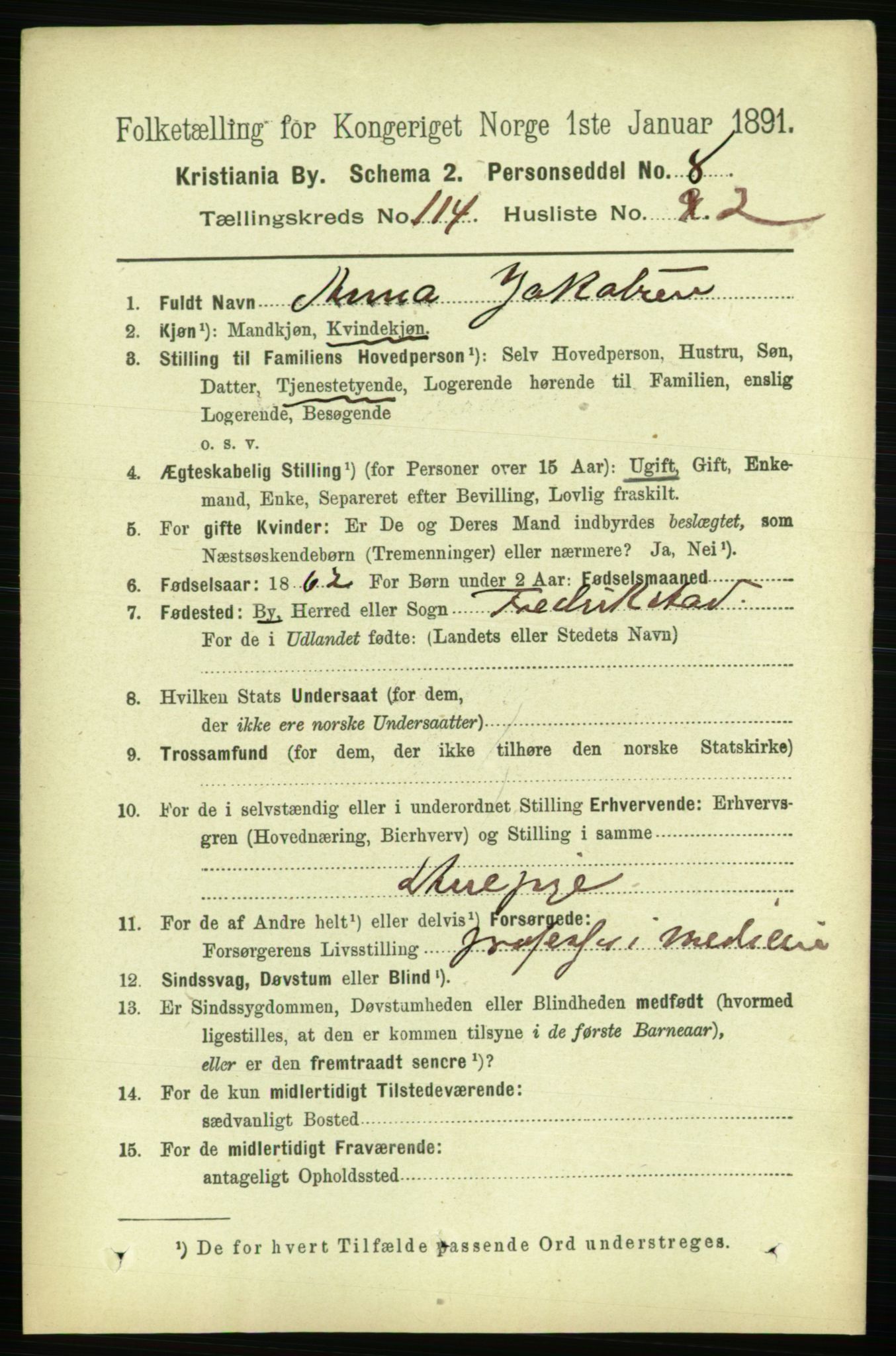 RA, 1891 census for 0301 Kristiania, 1891, p. 60779