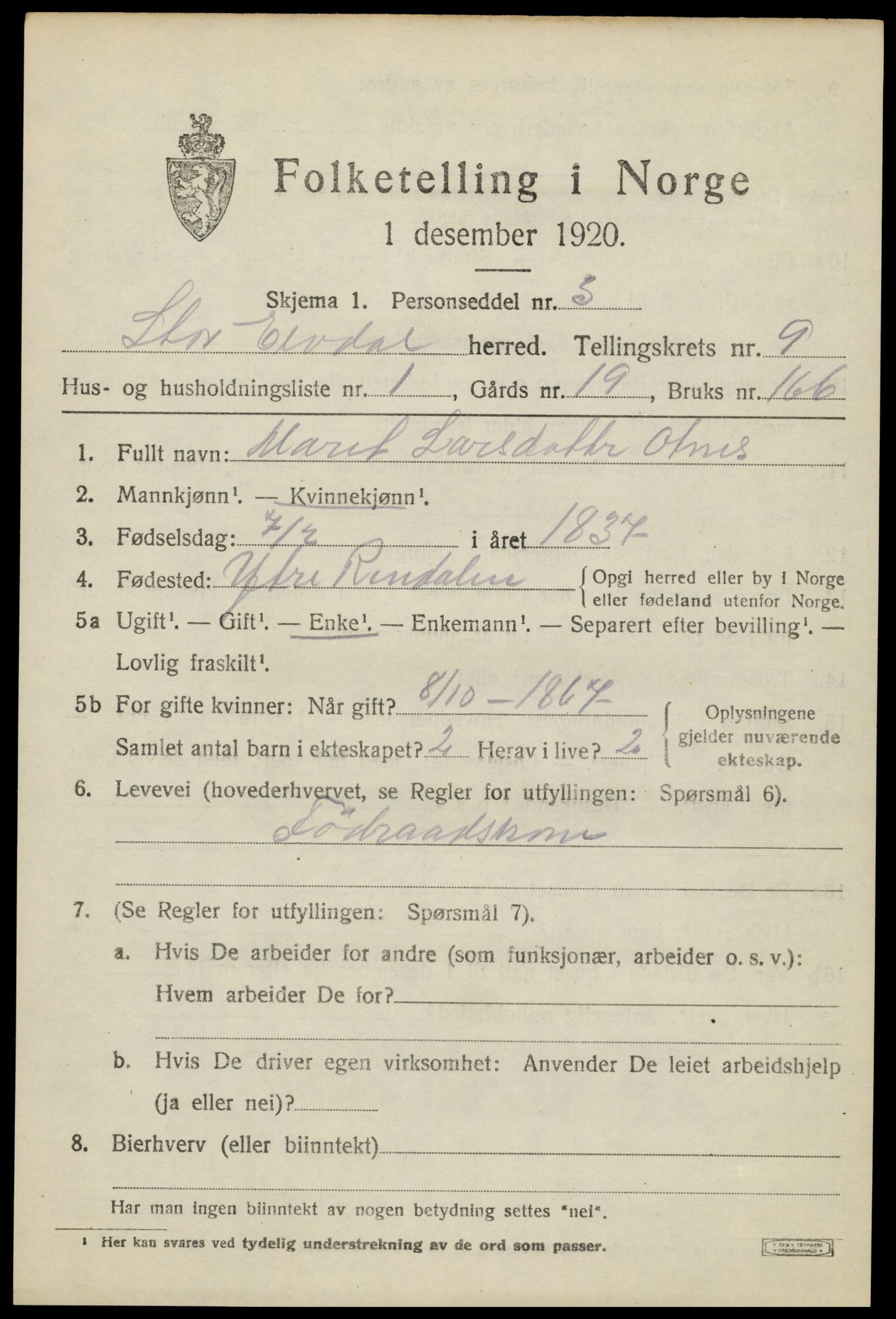 SAH, 1920 census for Stor-Elvdal, 1920, p. 8448