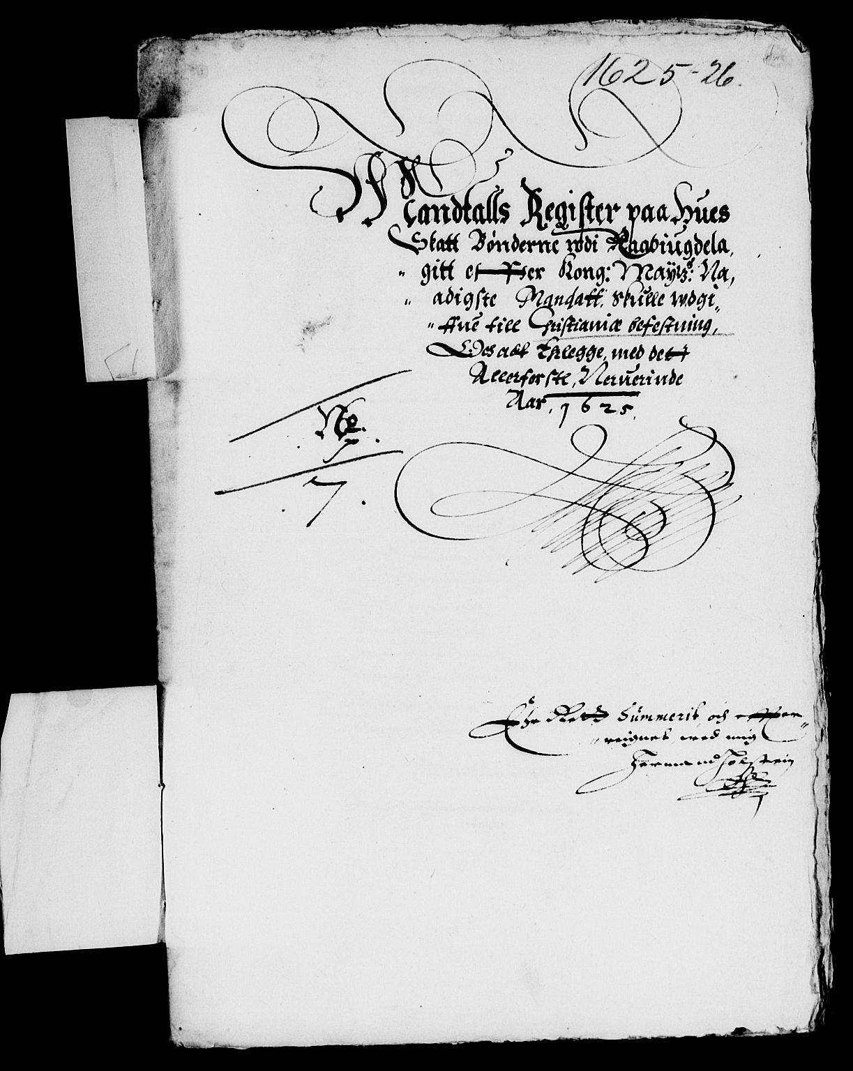 Rentekammeret inntil 1814, Reviderte regnskaper, Lensregnskaper, AV/RA-EA-5023/R/Rb/Rbq/L0015: Nedenes len. Mandals len. Råbyggelag., 1624-1626