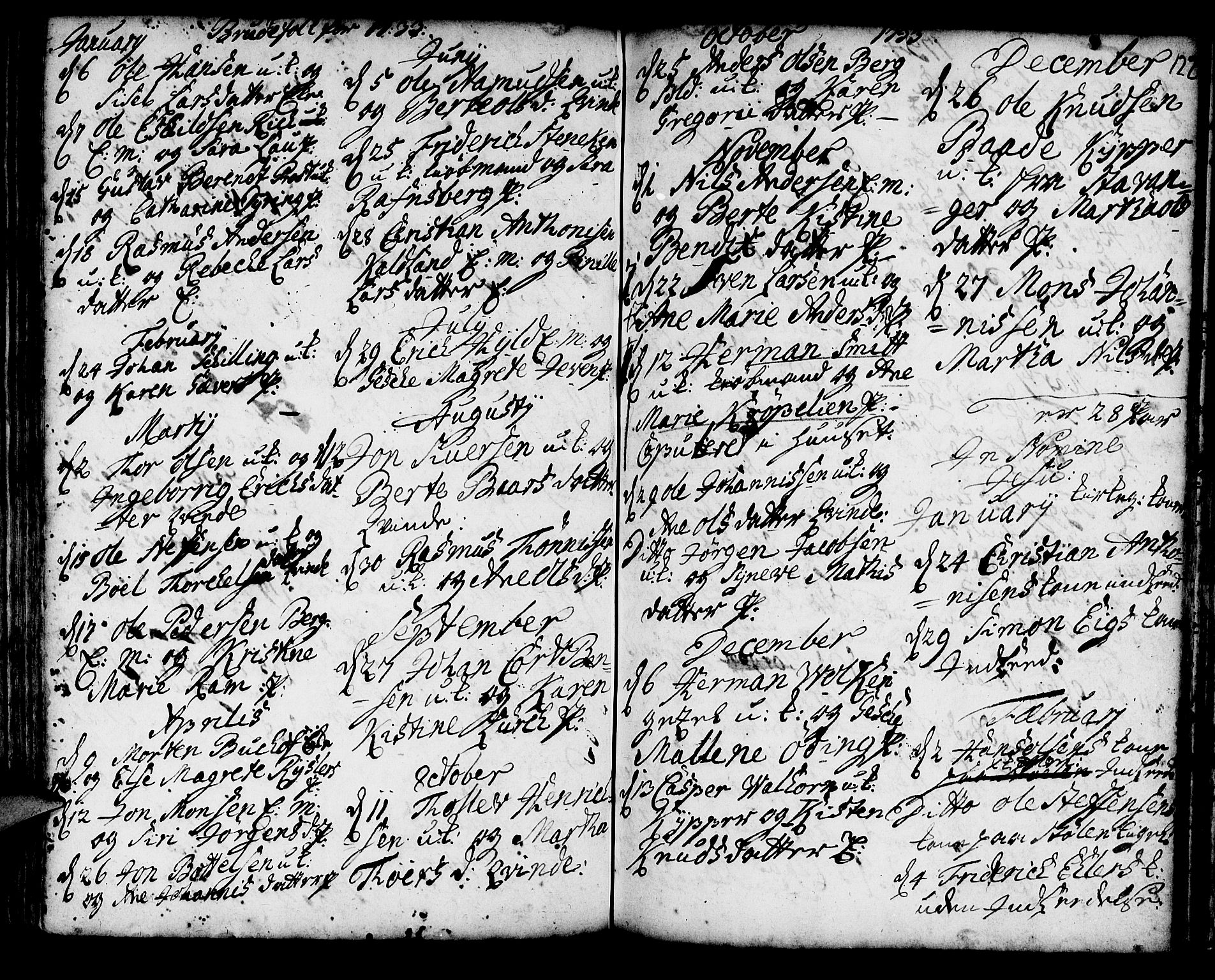 Korskirken sokneprestembete, SAB/A-76101/H/Haa/L0008: Parish register (official) no. A 8, 1698-1747, p. 122