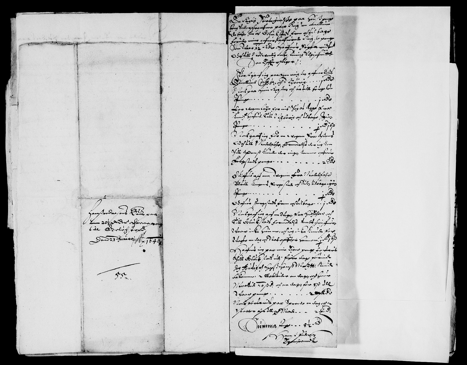 Rentekammeret inntil 1814, Reviderte regnskaper, Lensregnskaper, AV/RA-EA-5023/R/Rb/Rba/L0145: Akershus len, 1639-1640