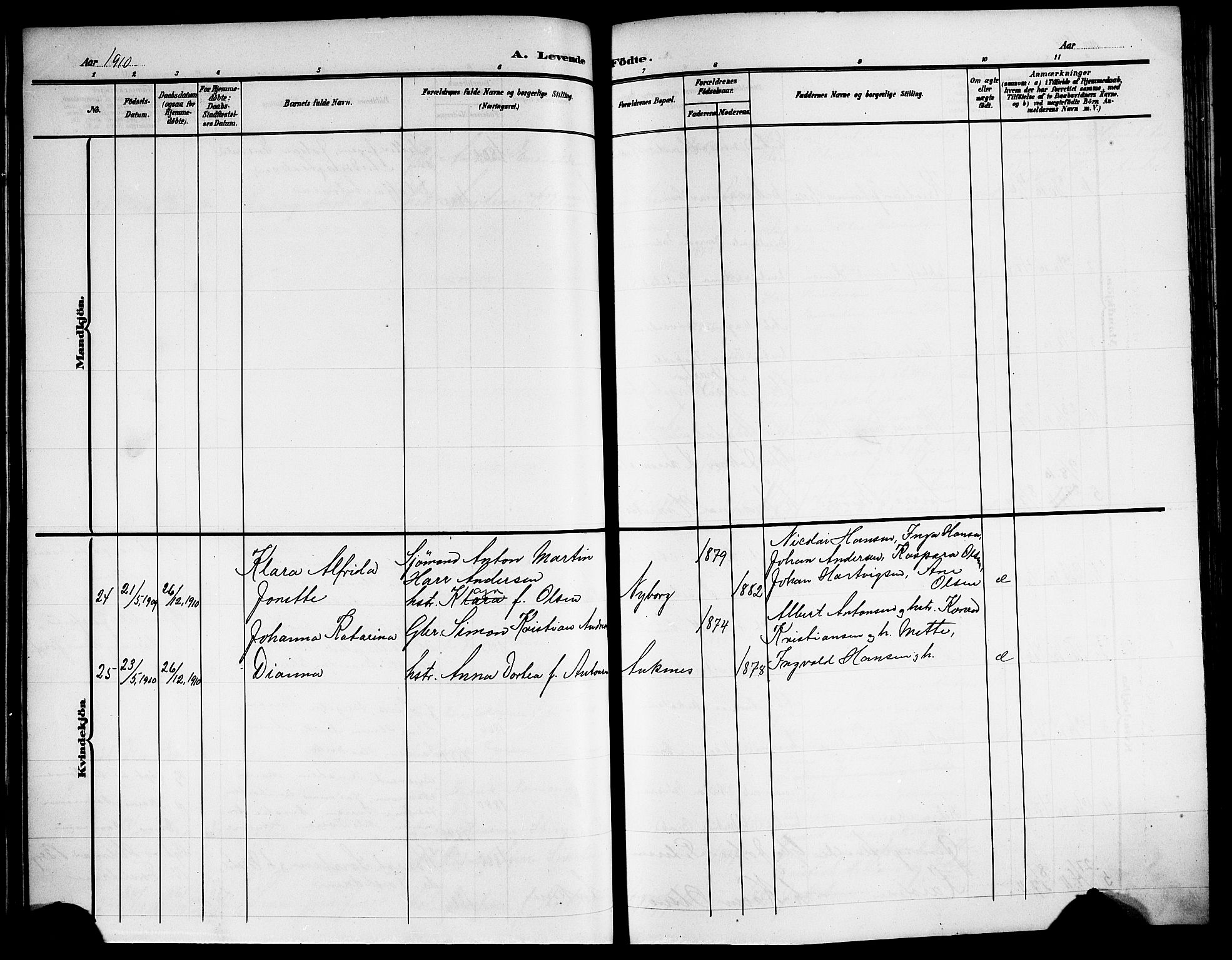 Ministerialprotokoller, klokkerbøker og fødselsregistre - Nordland, AV/SAT-A-1459/866/L0954: Parish register (copy) no. 866C03, 1905-1923