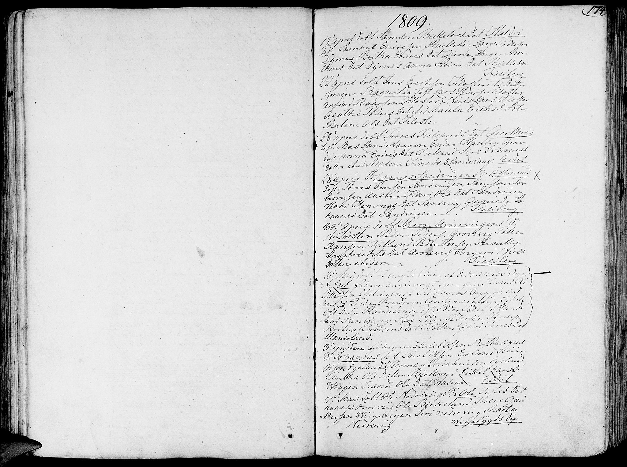Fjelberg sokneprestembete, SAB/A-75201/H/Haa: Parish register (official) no. A 3, 1788-1815, p. 174