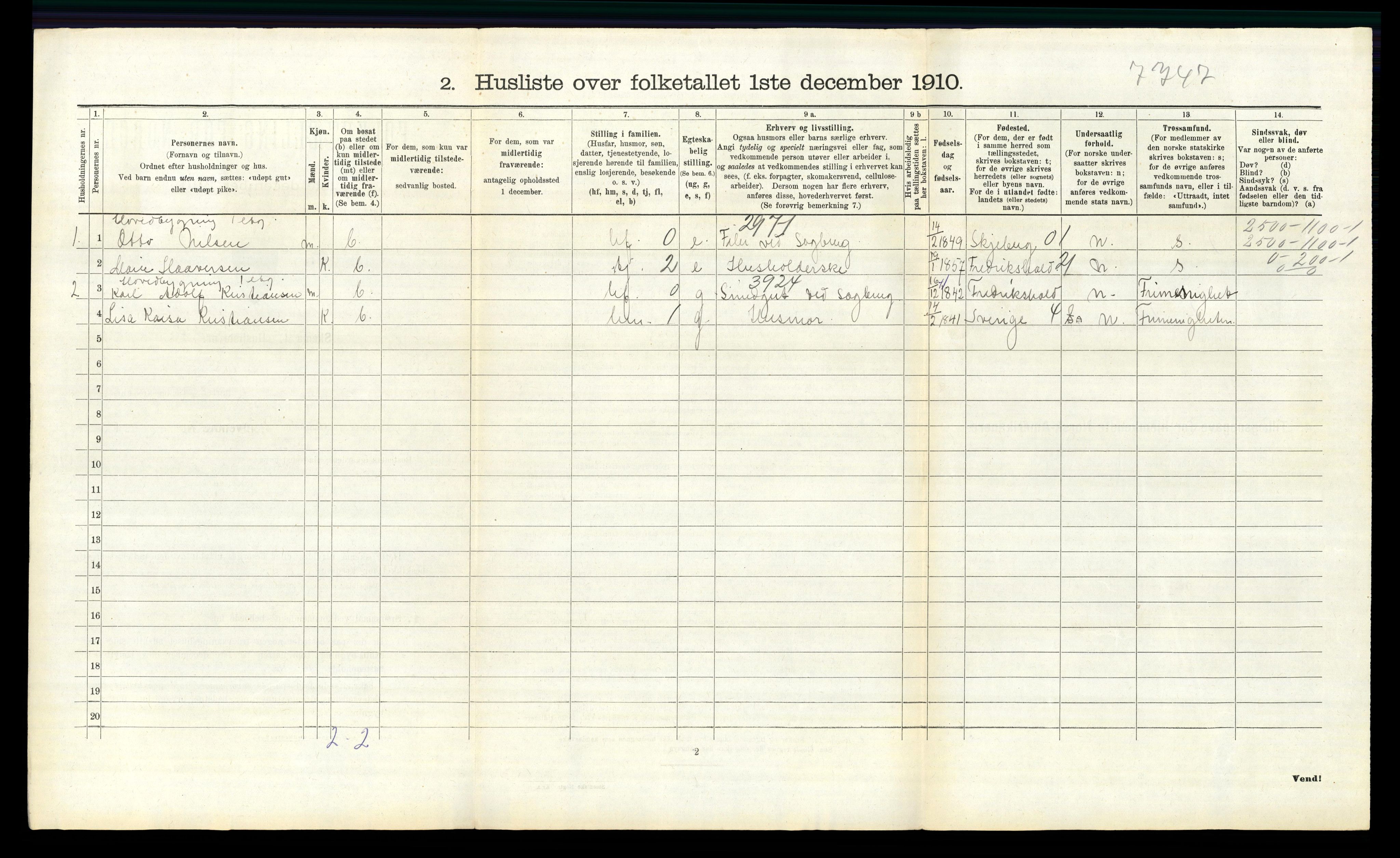 RA, 1910 census for Borge, 1910, p. 177