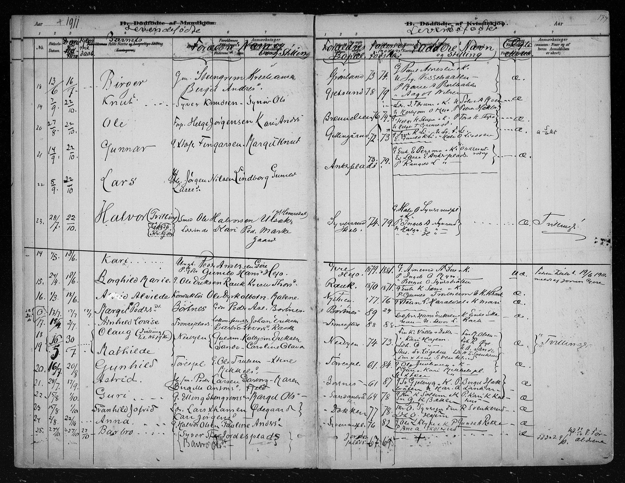 Nes kirkebøker, AV/SAKO-A-236/F/Fa/L0011: Parish register (official) no. 11, 1881-1912, p. 174