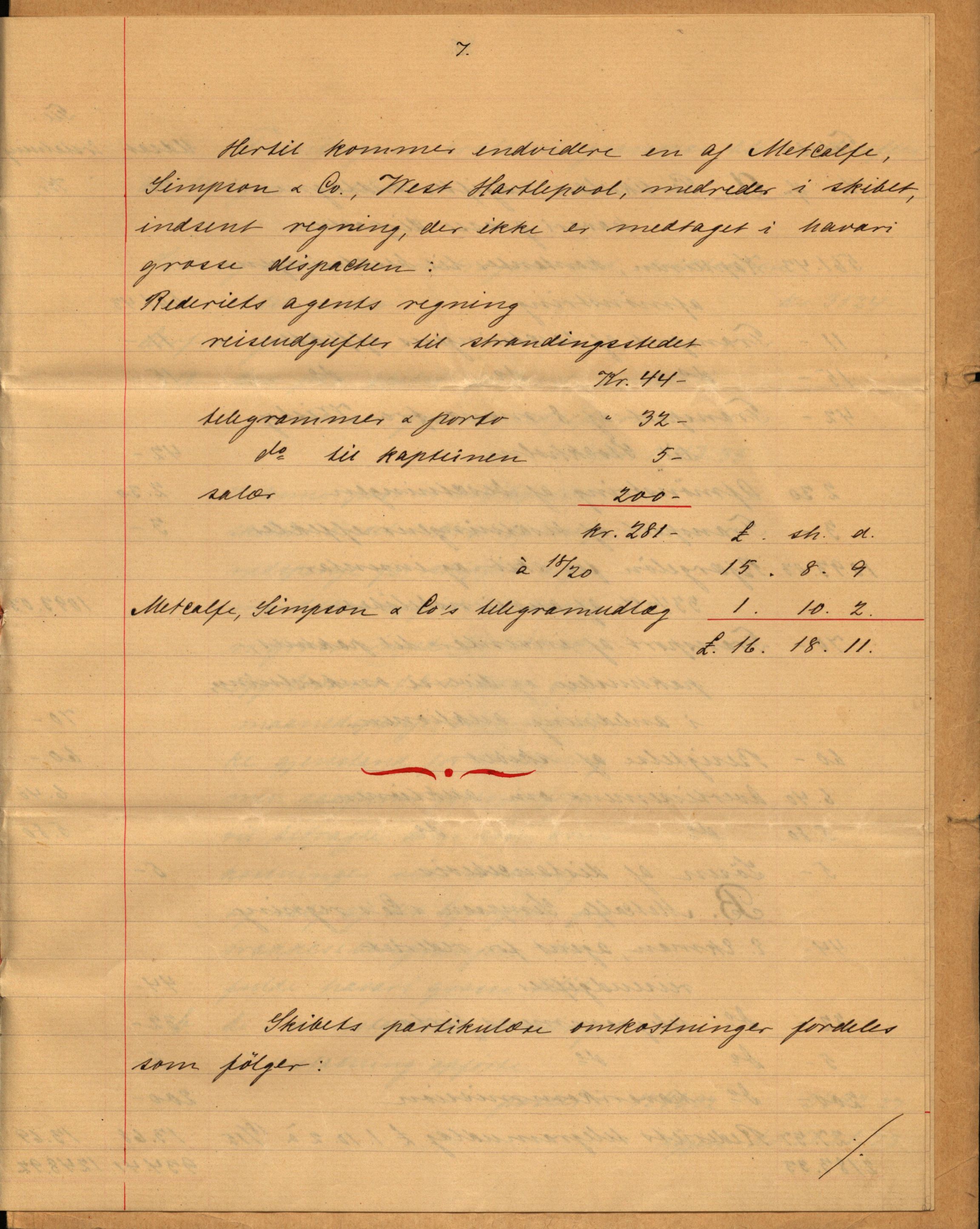 Pa 63 - Østlandske skibsassuranceforening, VEMU/A-1079/G/Ga/L0029/0009: Havaridokumenter / Anette, Agathe, Agra, Buffalo, 1893, p. 21