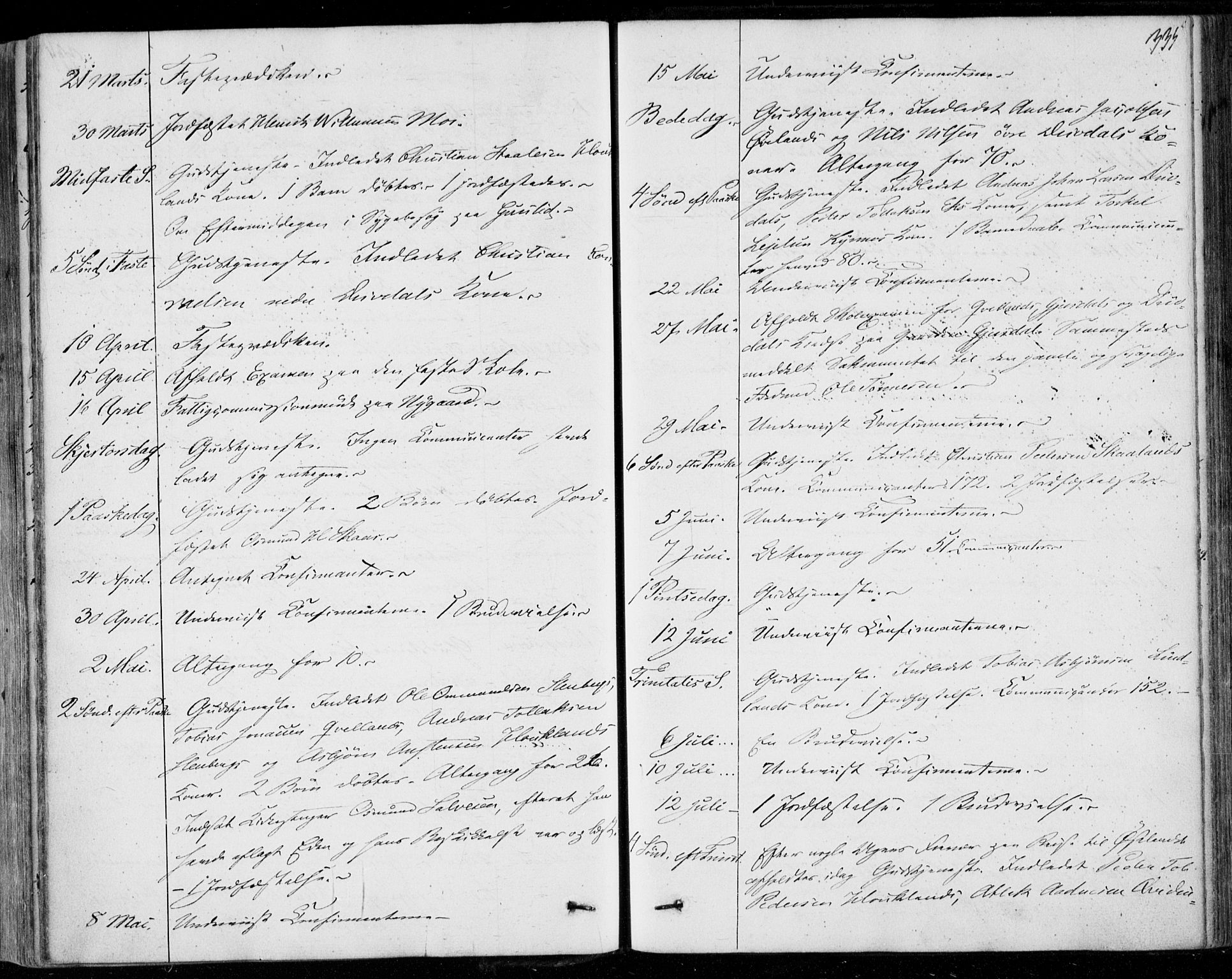 Lund sokneprestkontor, AV/SAST-A-101809/S06/L0009: Parish register (official) no. A 8, 1853-1877, p. 335