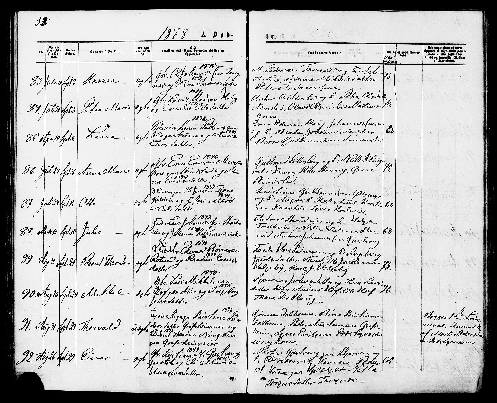 Nes prestekontor, Hedmark, SAH/PREST-020/K/Ka/L0005: Parish register (official) no. 5, 1872-1886, p. 53