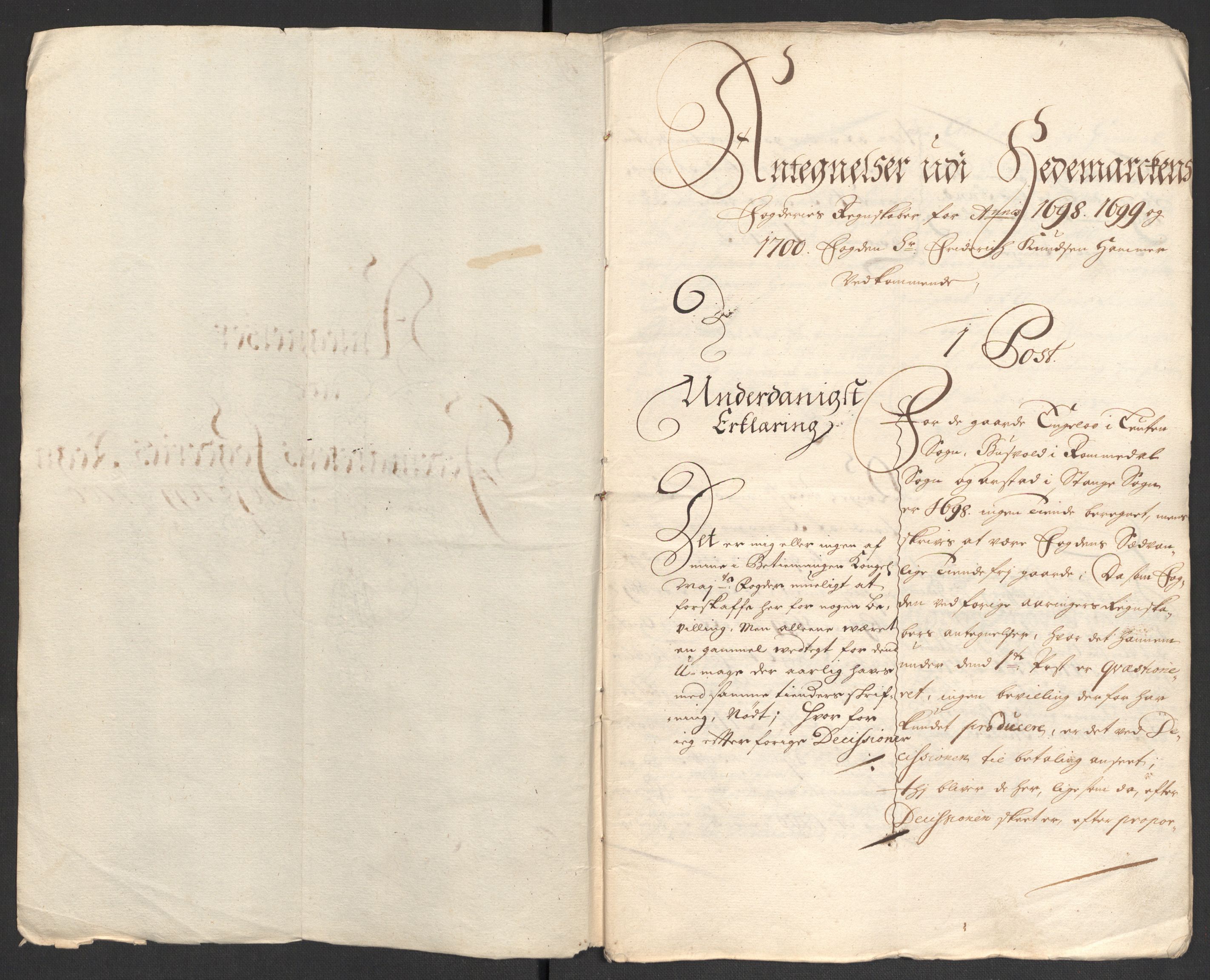 Rentekammeret inntil 1814, Reviderte regnskaper, Fogderegnskap, AV/RA-EA-4092/R16/L1039: Fogderegnskap Hedmark, 1700, p. 268