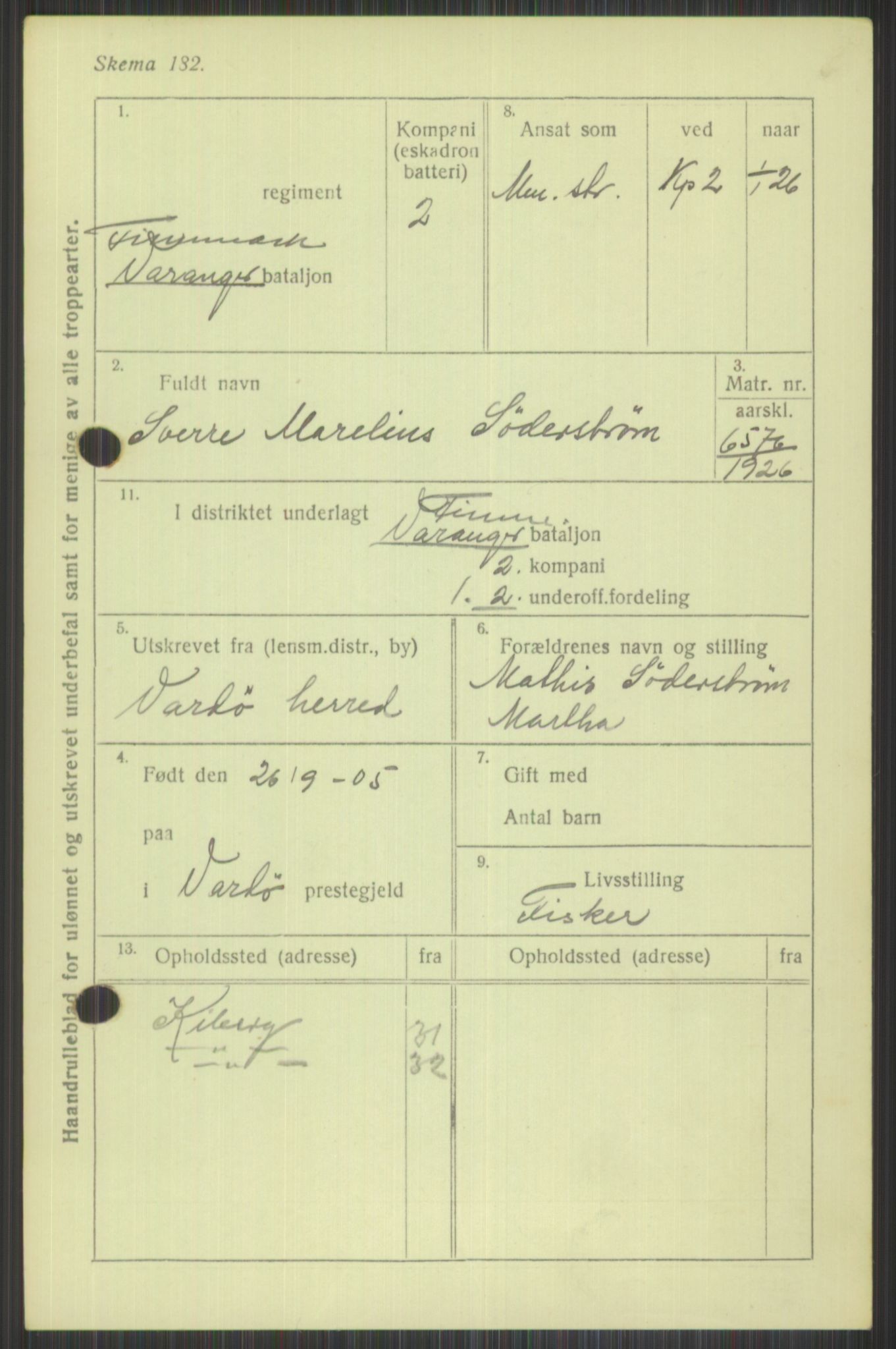 Forsvaret, Varanger bataljon, AV/RA-RAFA-2258/1/D/L0440: Rulleblad for fødte 1892-1912, 1892-1912, p. 795