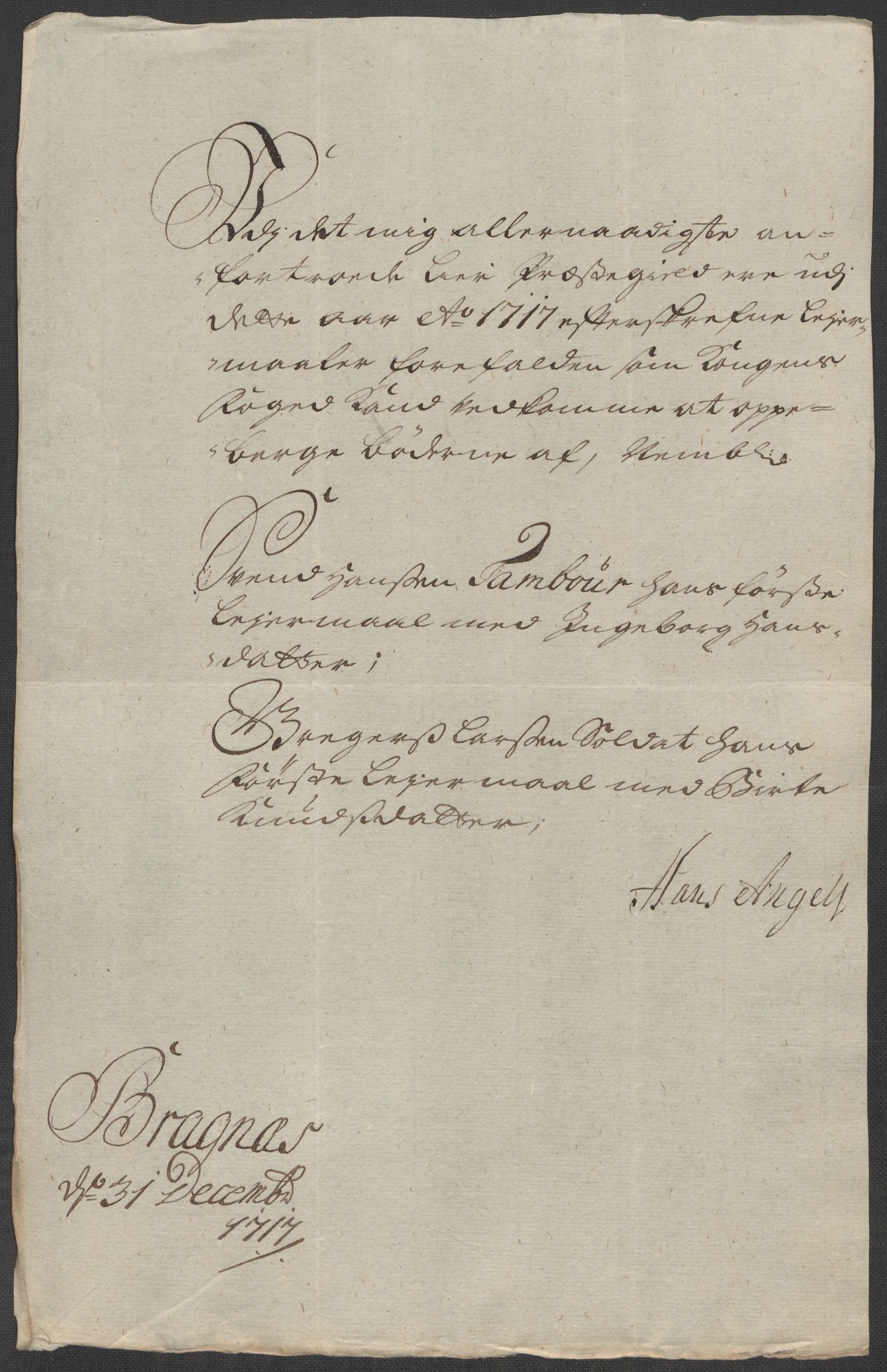 Rentekammeret inntil 1814, Reviderte regnskaper, Fogderegnskap, AV/RA-EA-4092/R31/L1711: Fogderegnskap Hurum, Røyken, Eiker, Lier og Buskerud, 1717, p. 261